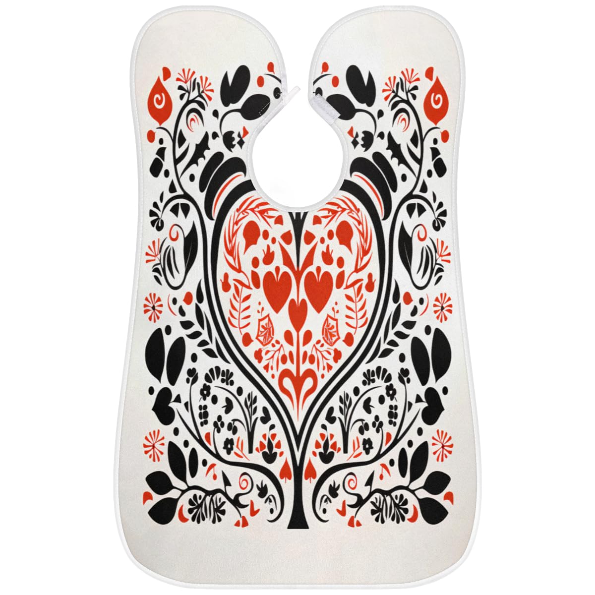 Valentine's Day Heart Pattern Beard Shaving Bib for Men - Waterproof Makeup & Hair Dye Apron, Barber Cape for Haircut - Sink Hair Catcher & Beard Trimming Tool - Perfect Gift for Barbers & DIY Hair Styling at Home