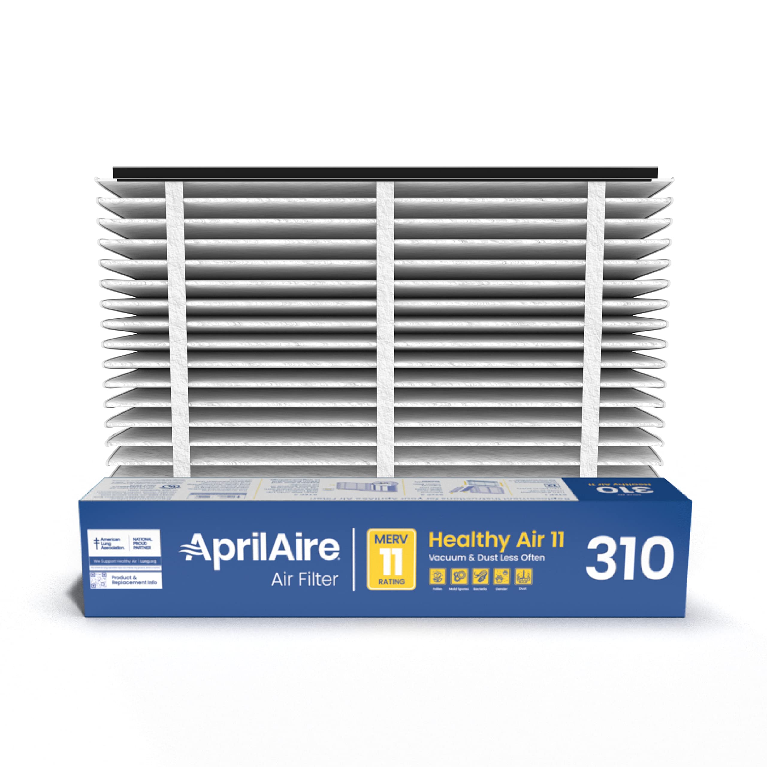 AprilAire 310 Replacement Air Filter - MERV 11, 20x20x4, Pack of 2 - Compatible with AprilAire Whole House Air Purifiers - Reduces Dust, Pollen & Allergens - Ideal for Homes with Pets, Allergies or High Dust Areas