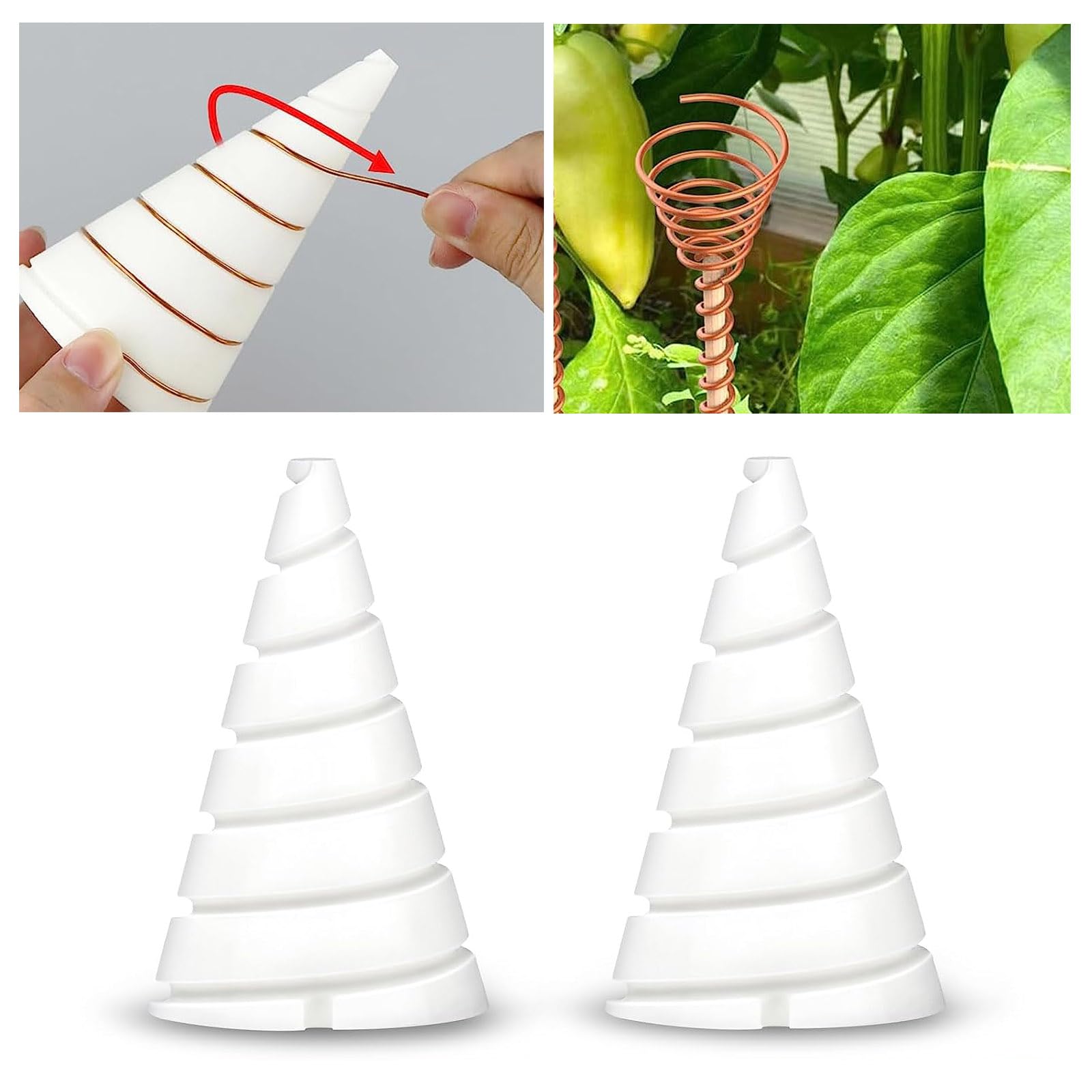 2 PCS Electro Culture Copper Coil Winding Jigs - Gardening Antenna Making Tool for Growing Plants & Vegetables | DIY Garden Plant Growth Enhancer for Organic Farming & Home Gardens