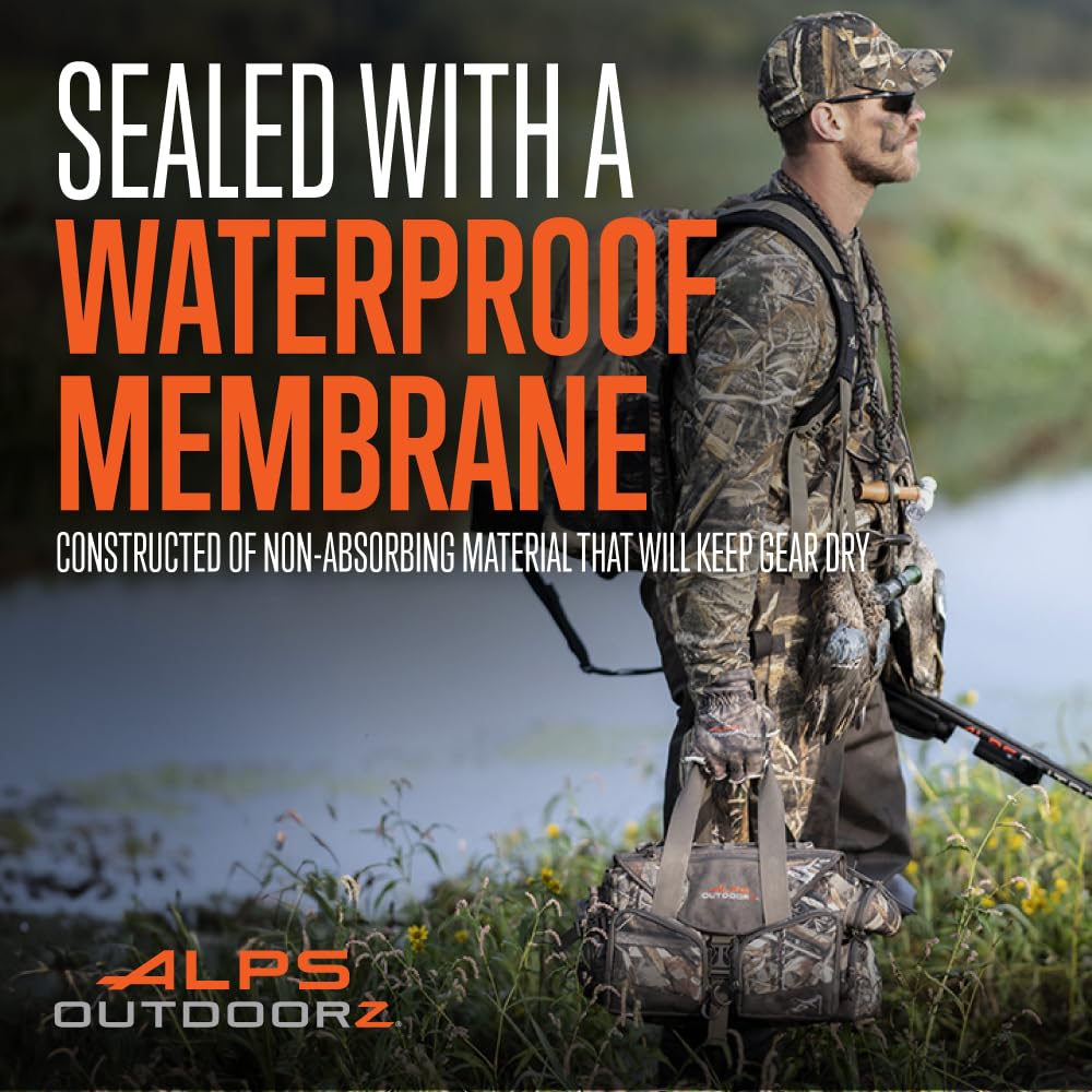 ALPS OutdoorZ Deluxe Floating Blind Bag - Waterproof Hunting Duffel Bag with Removable Dividers, Thermos Sleeve & Padded Shoulder Strap - Perfect for Duck Hunting, Waterfowl Hunting & Outdoor Adventures