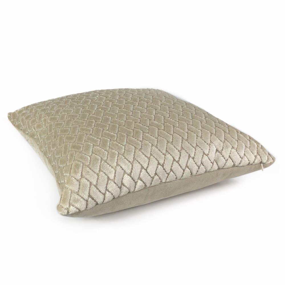 Geometric Cut Velvet Pillow Cover - Soft & Luxurious Decorative Throw Pillow Case for Couch, Bed, Sofa - Modern Home Decor Accent - Perfect for Living Room, Bedroom, or Nursery
