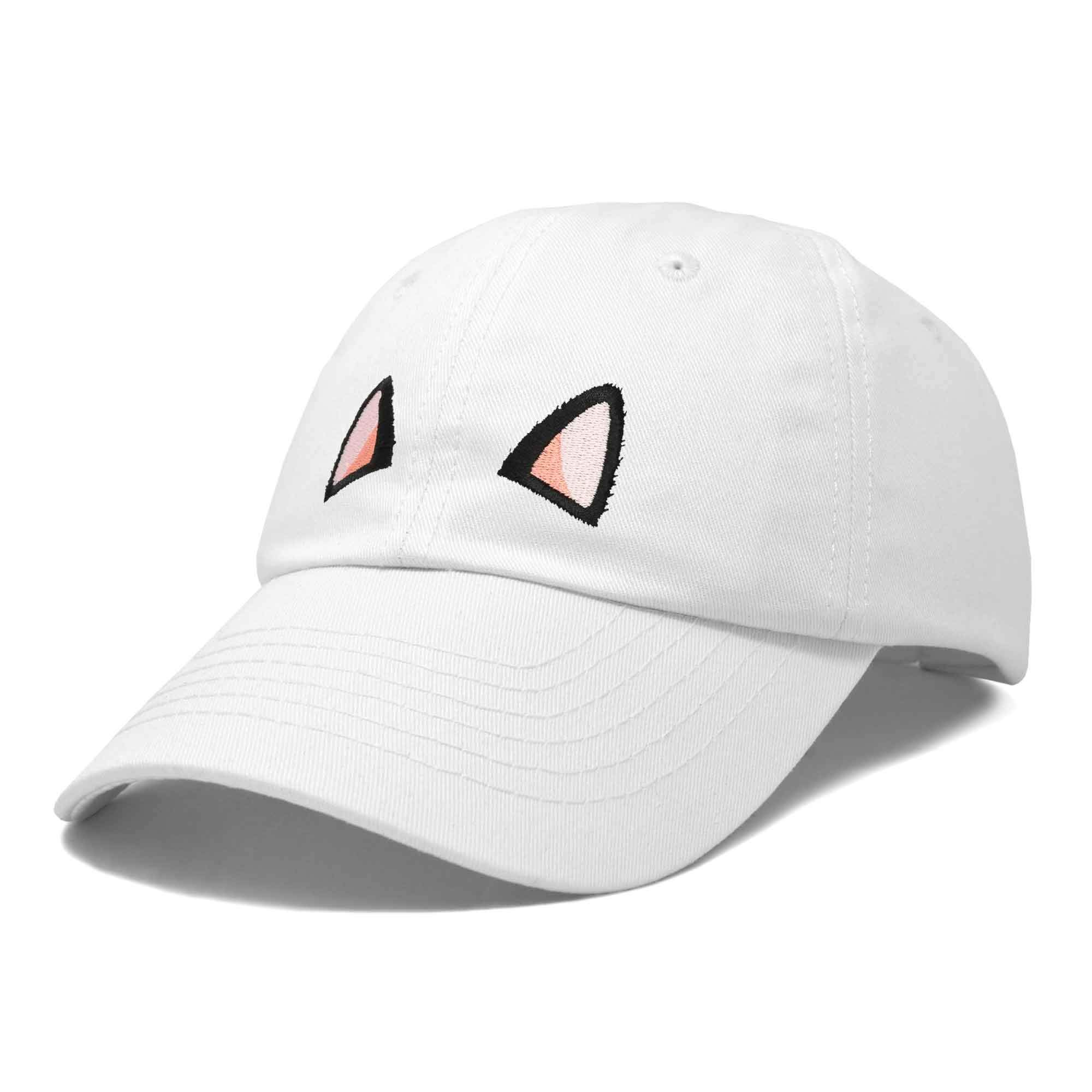 Cute Cat Ears Baseball Cap for Women - DALIX Adjustable Knit Hat with Cat Ear Design - Perfect for Cosplay, Halloween Costume, Anime Conventions & Everyday Fashion