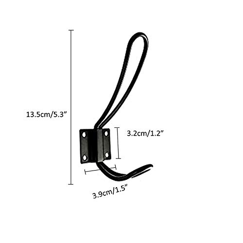 12pcs Black Vintage Coat Hooks - Heavy Duty for Bedroom Bathroom Farmhouse