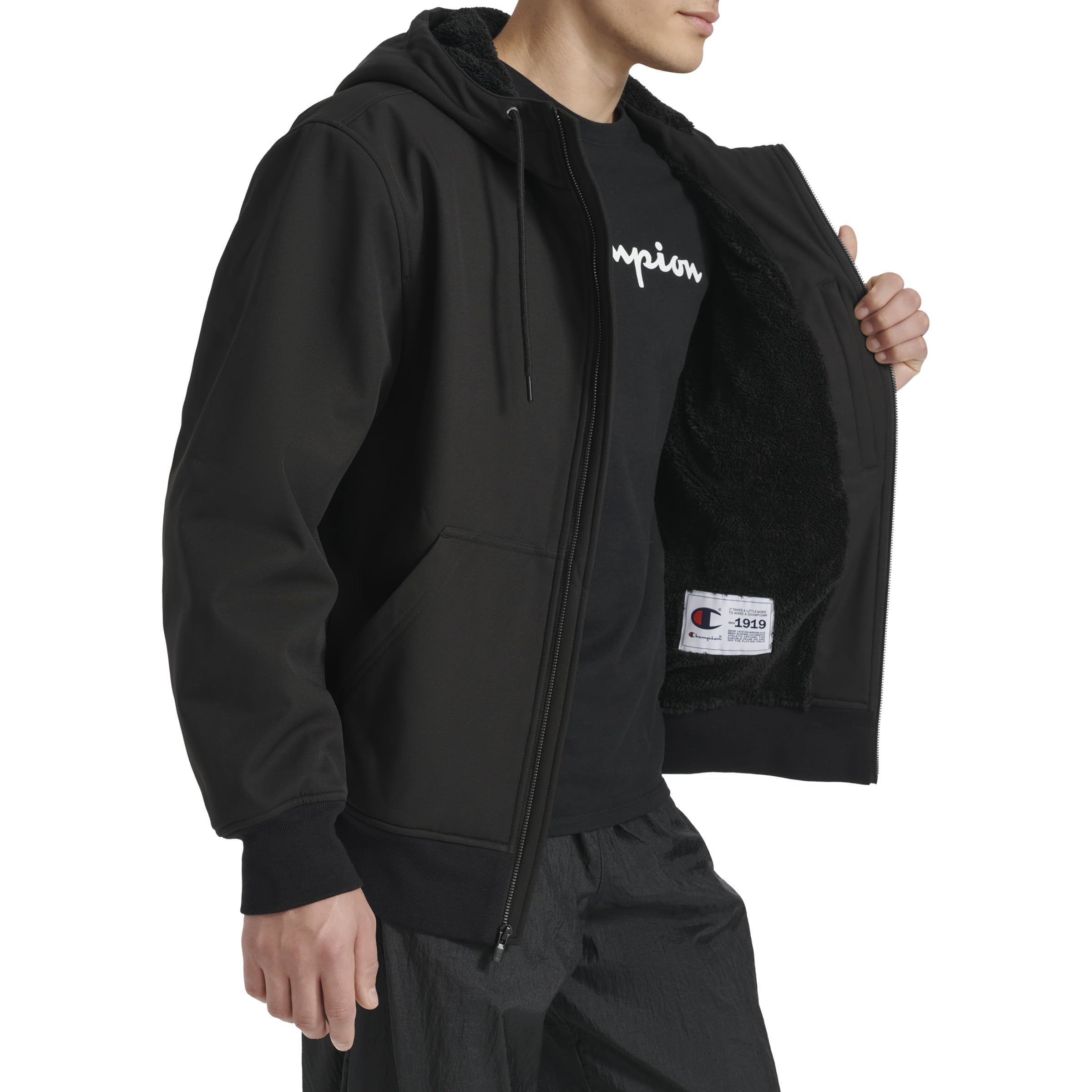 Champion Men's Sherpa Lined Hoodie - Warm Fleece-Lined Pullover Sweatshirt for Winter, Outdoor & Casual Wear