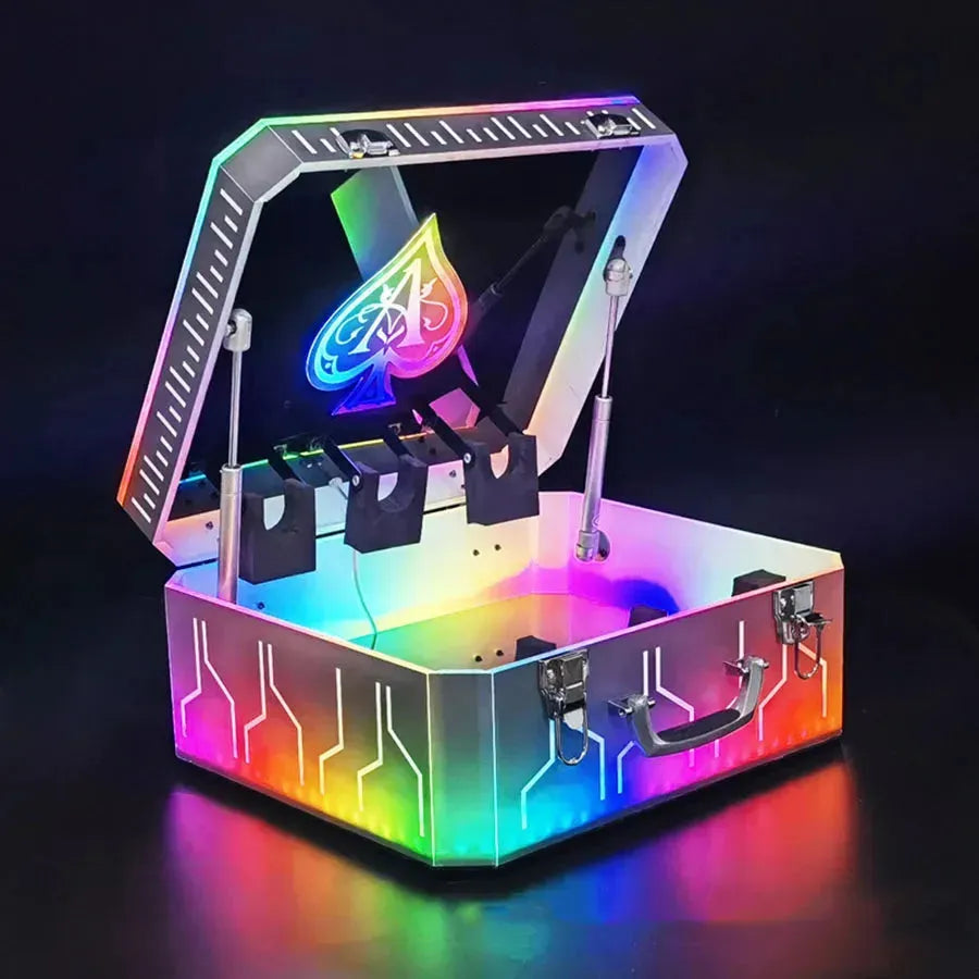 OEM Rechargeable Acrylic Champagne Bottle Display Case - 3/5 Ace of Spades VIP Bottle Holder with RGB Color Changing Lights | Perfect for Nightclubs, Bars, Wedding Receptions & Luxury Gift Presentations