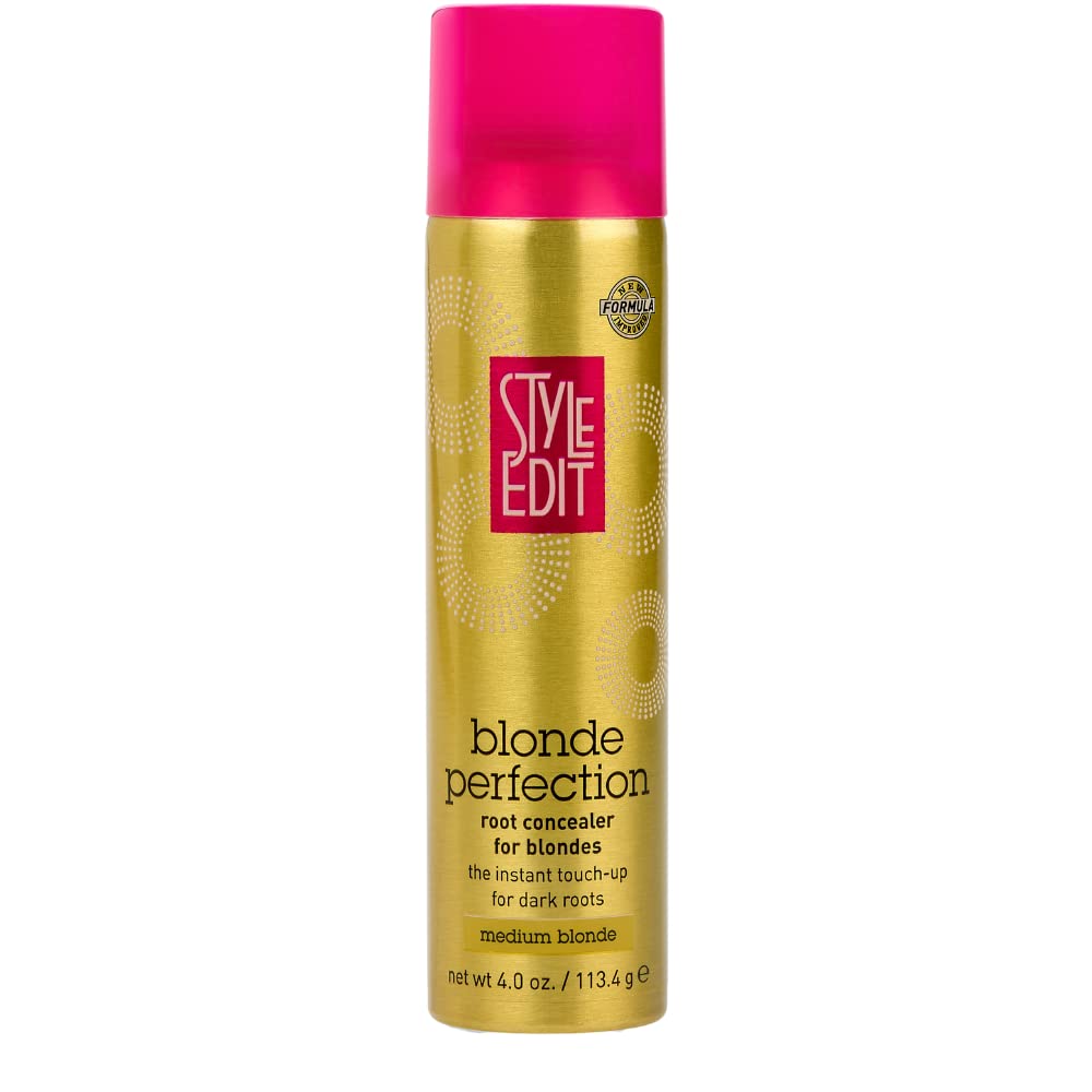 Style Edit Medium Blonde Root Concealer Duo - Travel & Full Size for Gray Coverage & Root Touch Up | Perfect for Travel, Work & Special Events