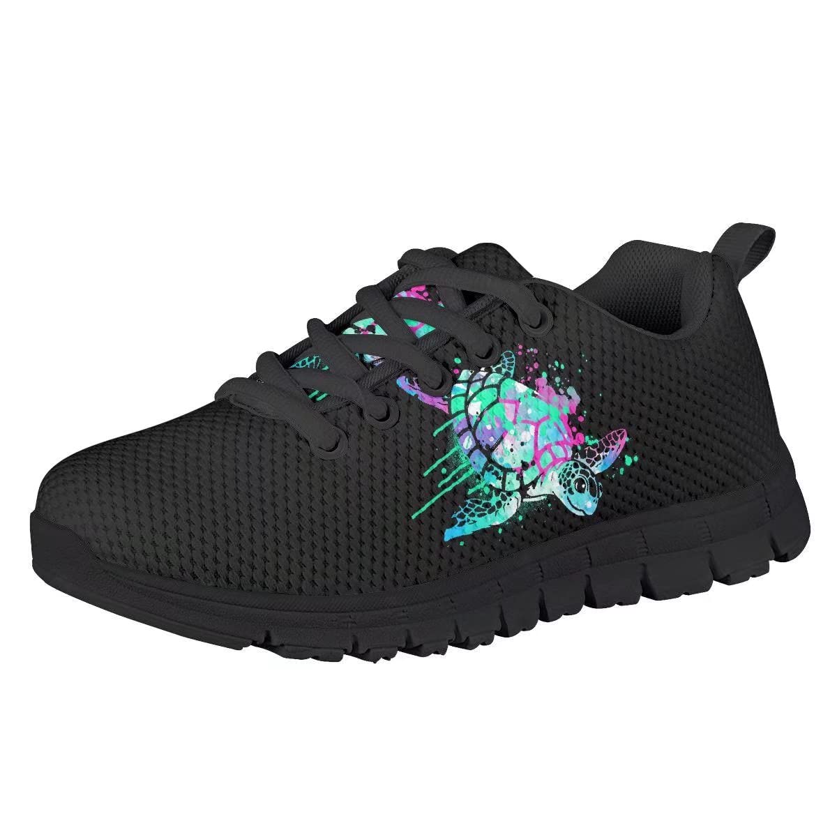 NETILGEN Boys Girls Running Shoes - Breathable Knit Mesh Lace-Up Sneakers for Kids, Lightweight Tennis Sports Shoes for Little & Big Kids - Perfect for School, Play & Outdoor Activities