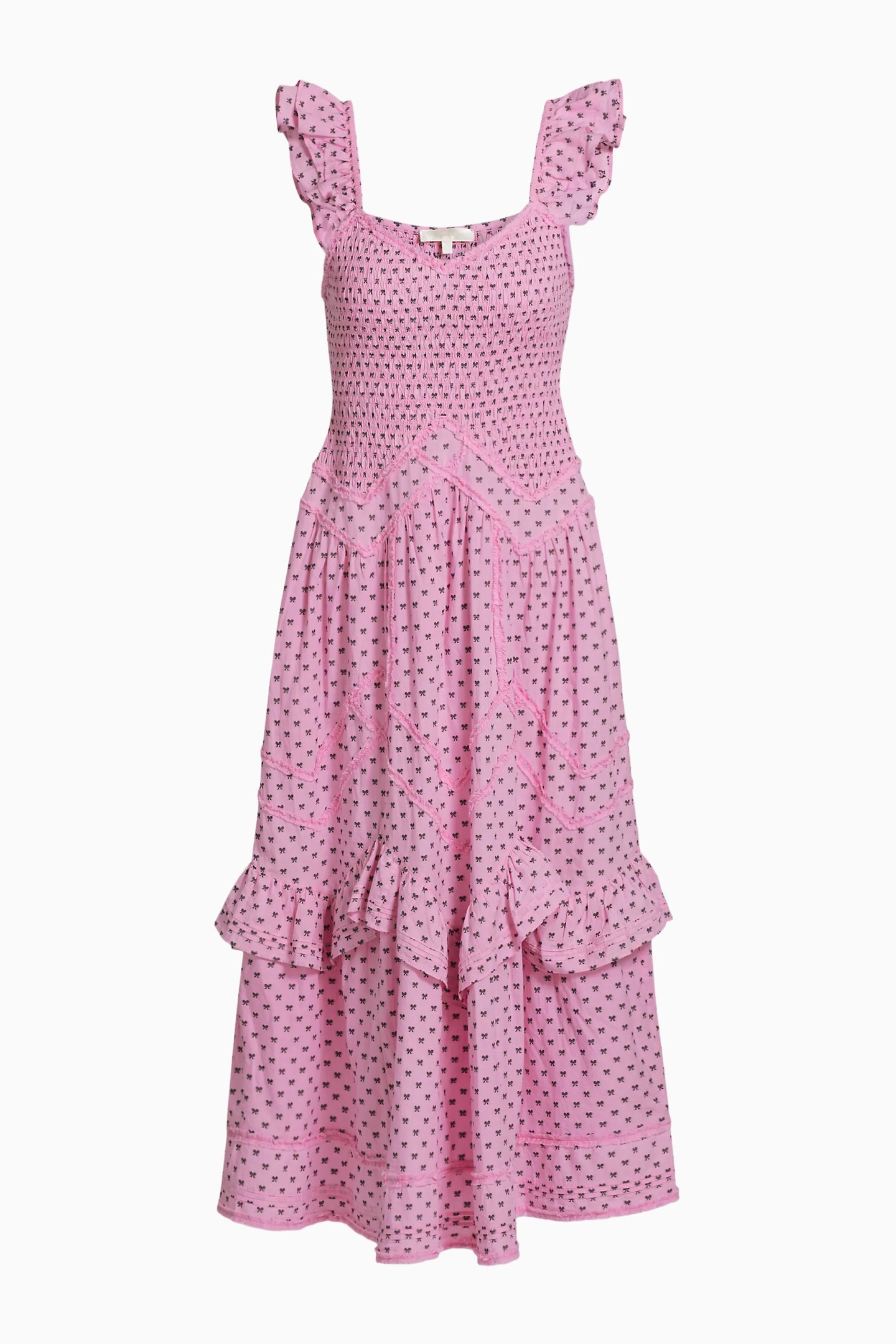 Brin Cotton Bow Dress - Elegant Floral Print Summer Dress for Women | Perfect for Parties, Weddings & Casual Outings