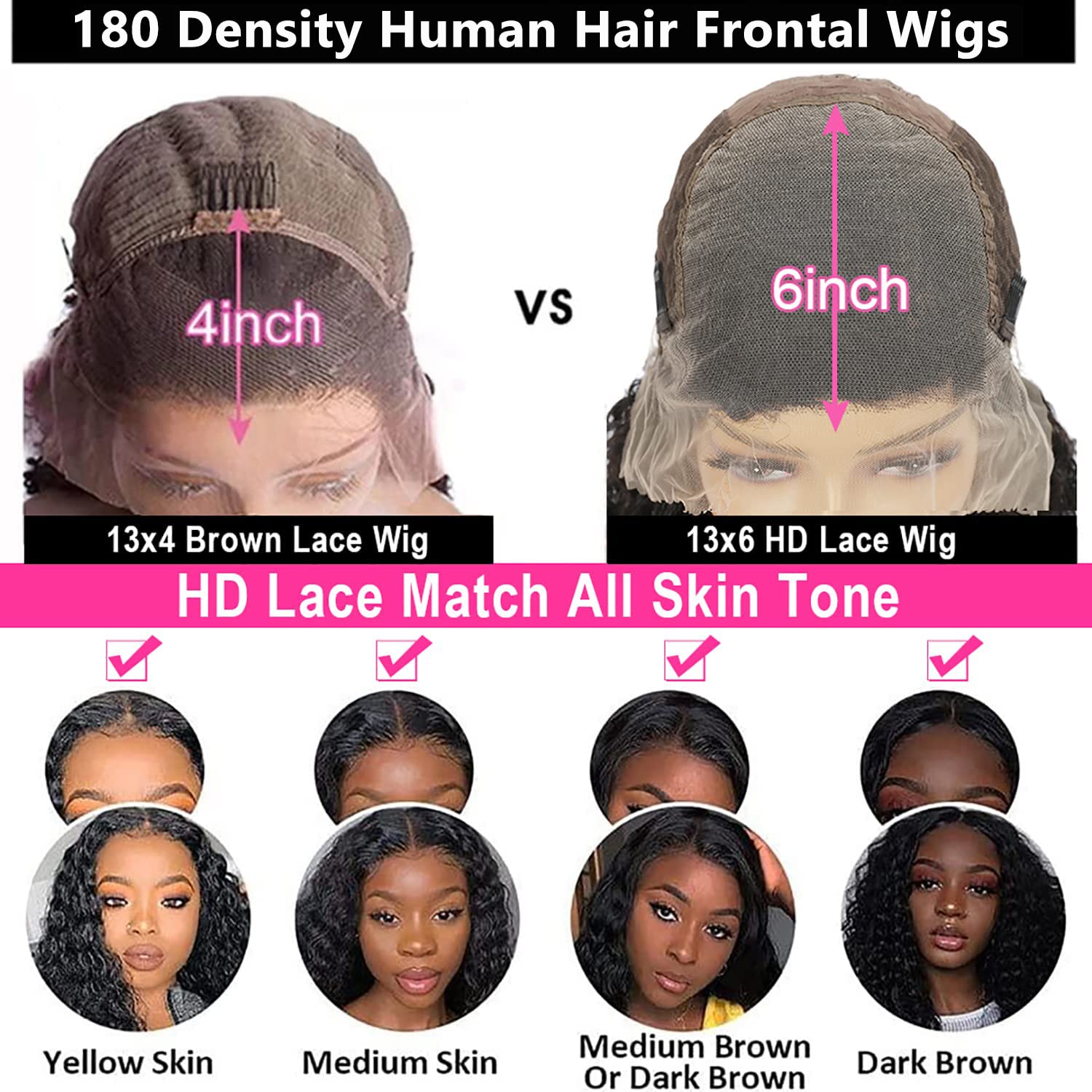 30 Inch 13x6 Lace Front Wig Human Hair - Wet & Wavy Water Wave Curly Wigs for Women | Pre-Plucked Natural Color 180 Density | Perfect for Daily Wear, Parties & Special Occasions