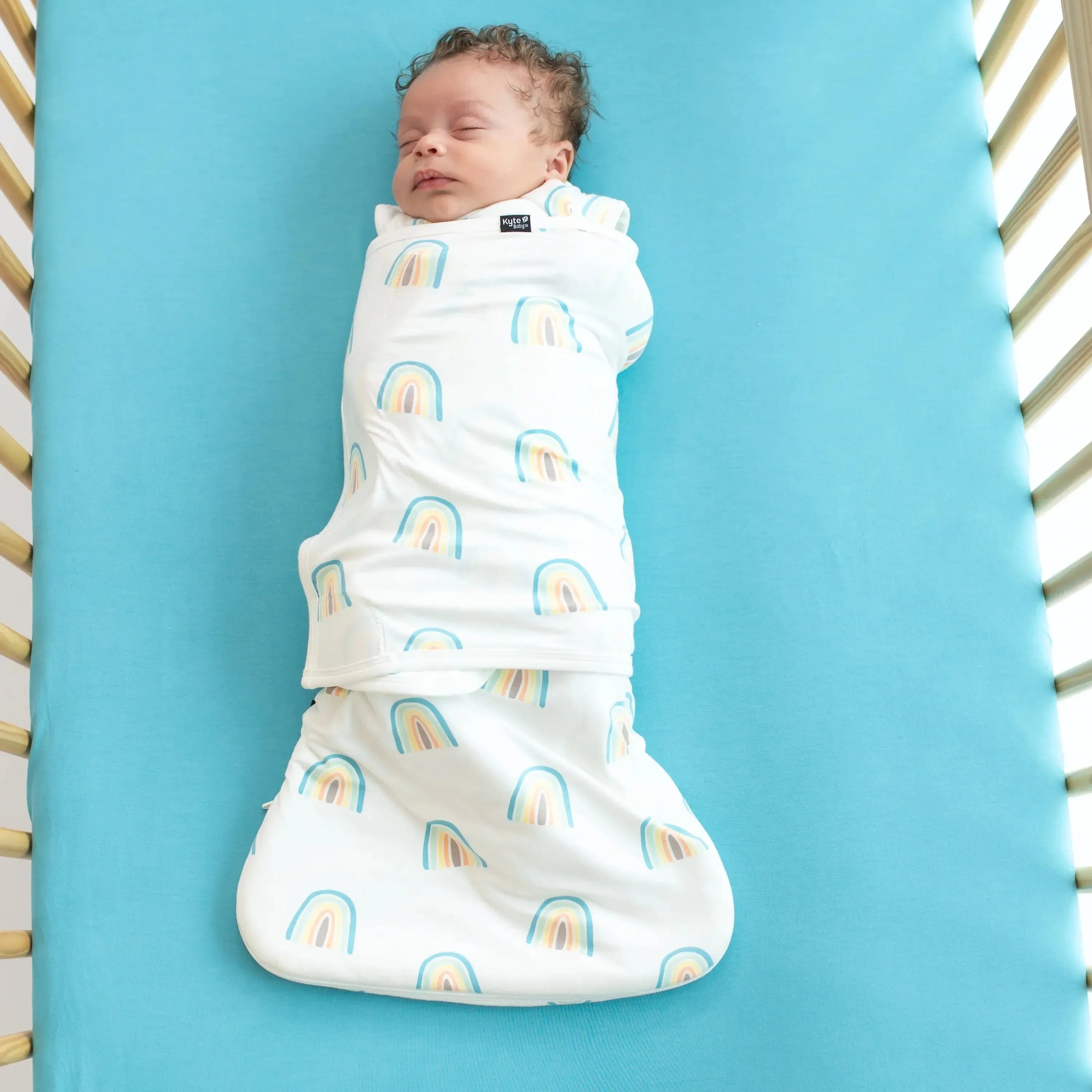 Kyte Baby Sleep Sack Swaddle Blanket - 1.0 TOG Makai Rainbow - Soft Baby Sleeping Bag for Newborns & Infants - Perfect for Nursery, Daycare & Travel