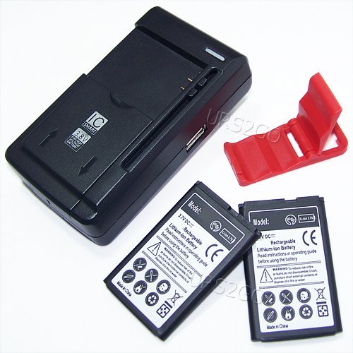 2X 1350mAh Slim Extended Battery with Intelligent USB Travel Charger & Stylus for Tracfone LG 328BG Phone - Perfect for Travel, Business & Emergency Power Backup