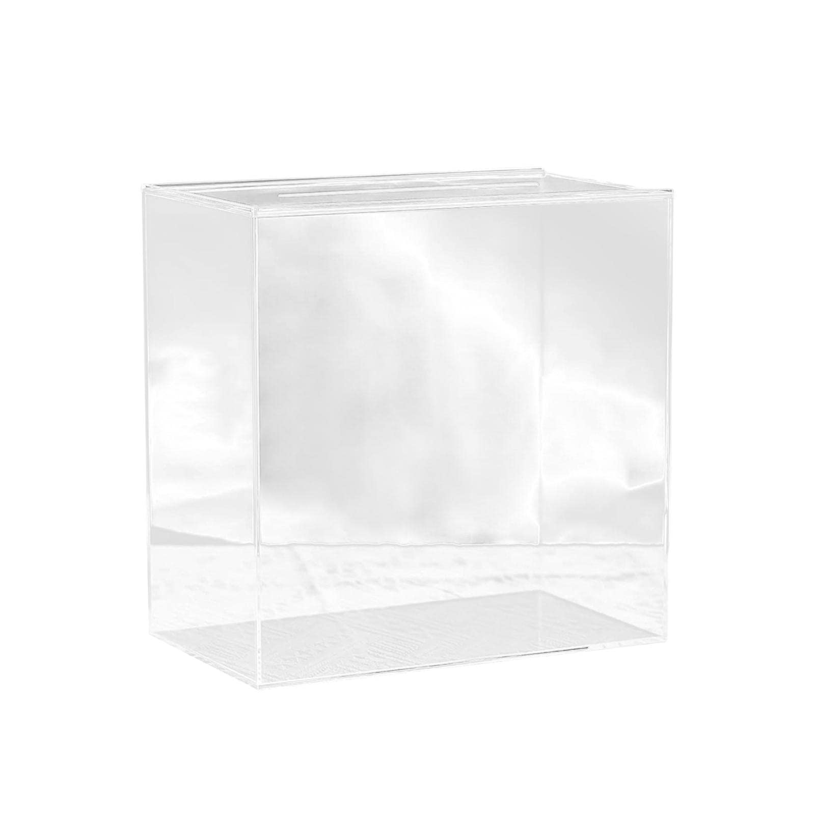 Durable Clear Acrylic Wedding Card Box - Anniversary Gift Holder for Events