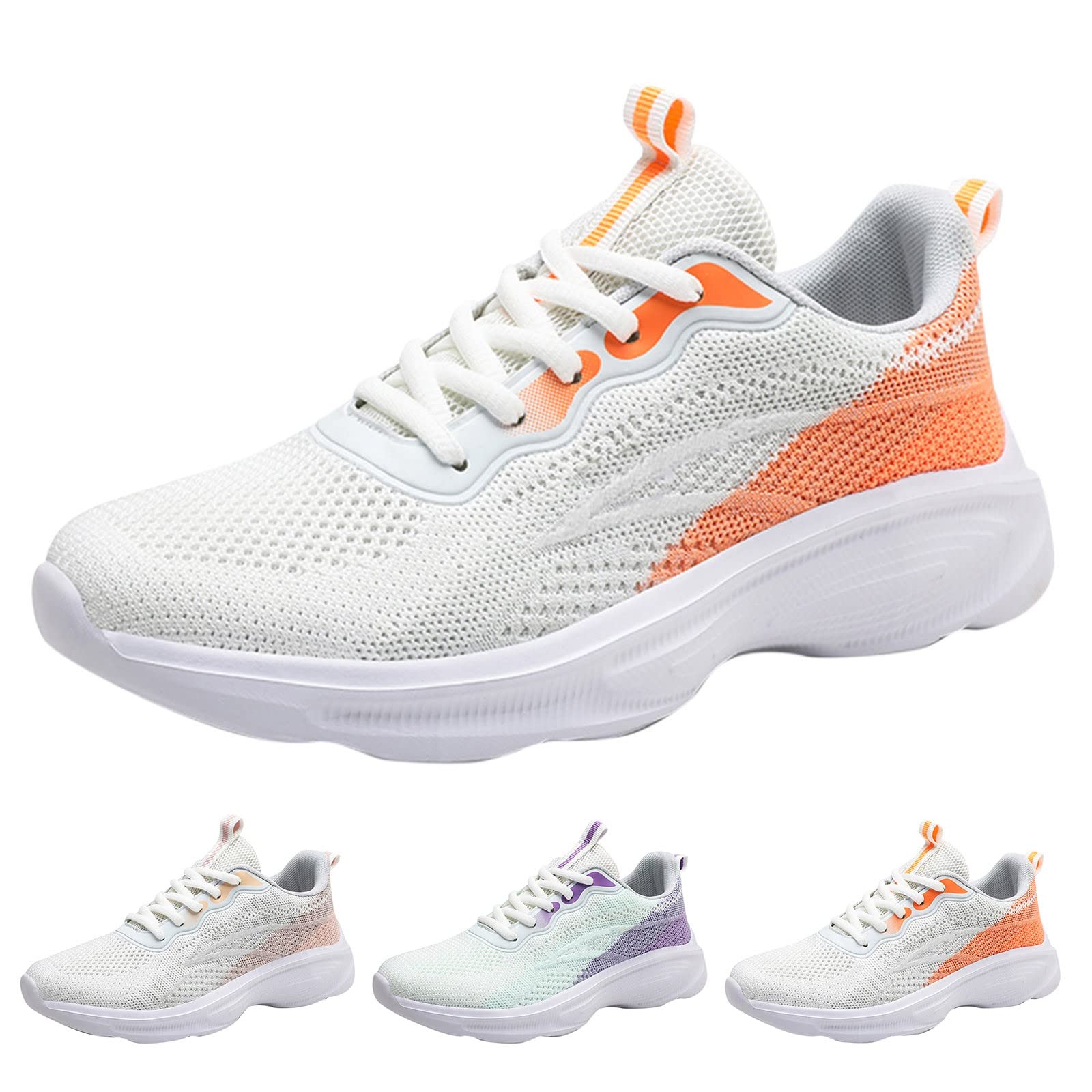 Women's Casual Sneakers - Non-Slip Comfortable Lightweight Walking Shoes with Breathable Mesh for Jogging, Gym & Everyday Wear | Fashionable Slip-On Athletic Shoes for Women