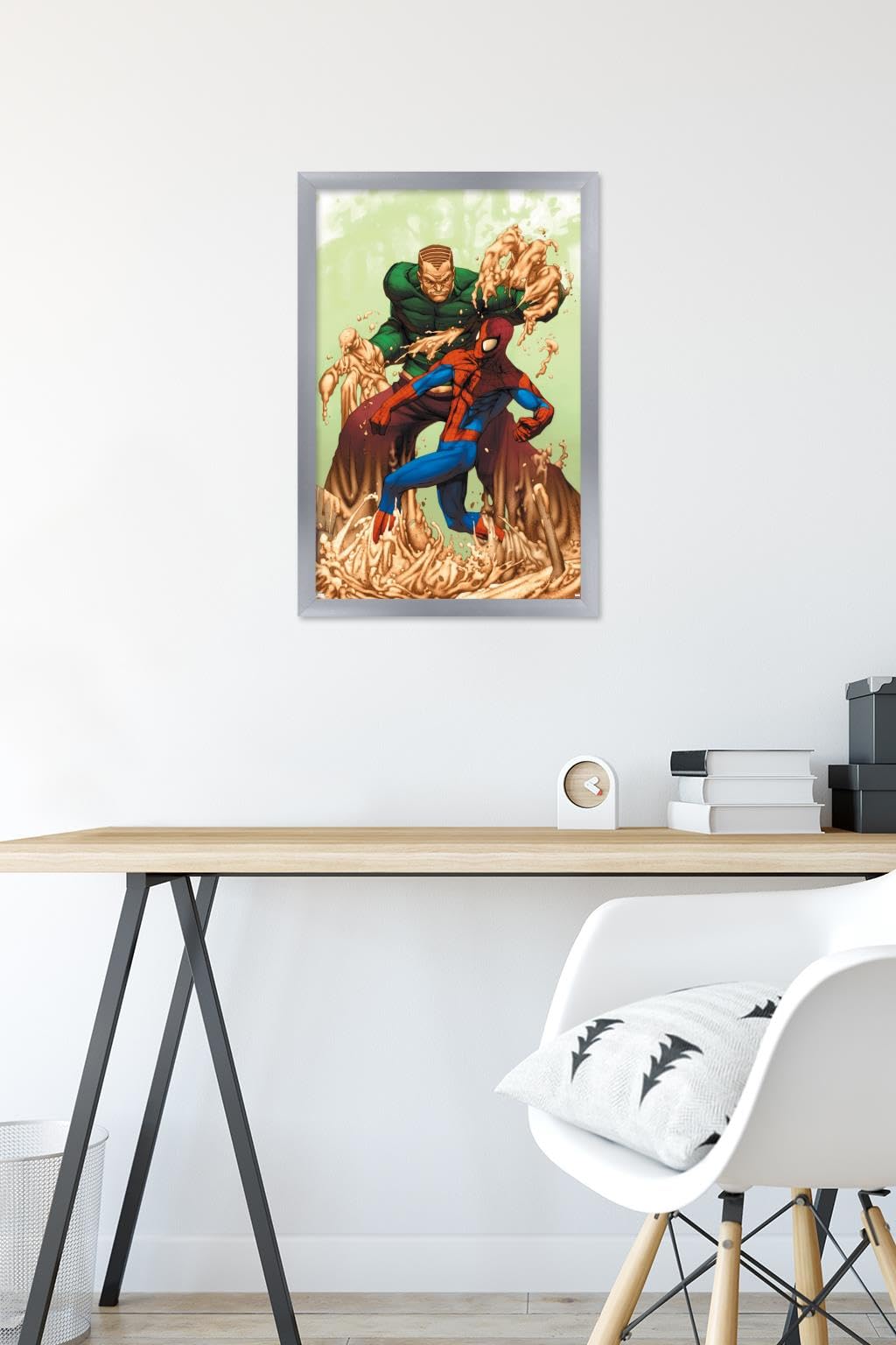 Trends International Marvel Comics Sandman - Marvel Age Spider-Man #17 Silver Framed Wall Poster 22.4