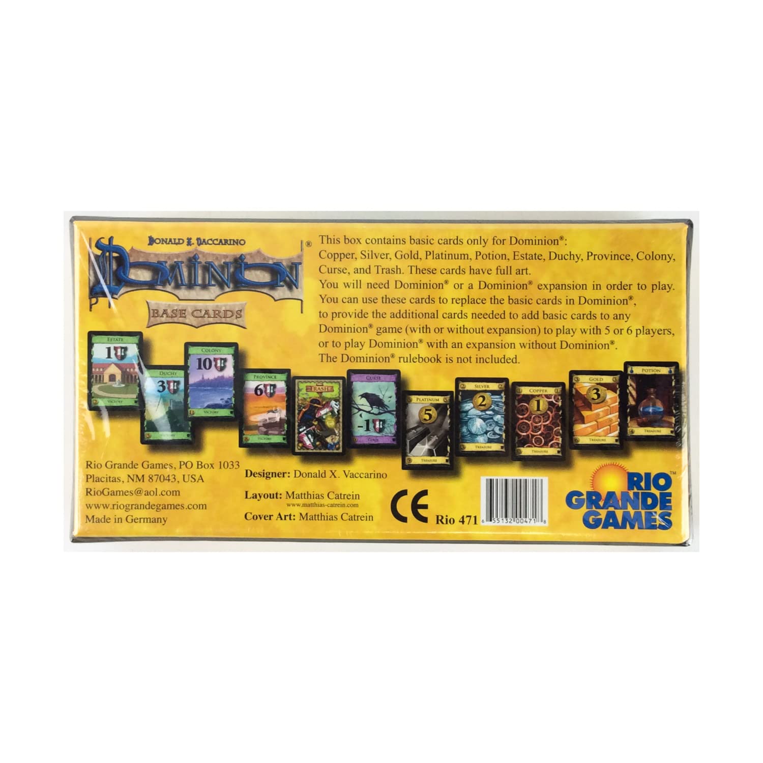 Dominion Base Card Game - Classic Deck Building Strategy Board Game for Adults & Families | Perfect for Game Nights, Parties & Family Gatherings