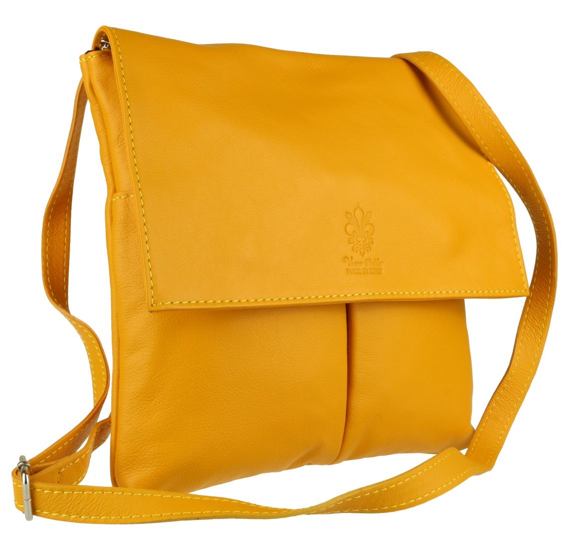 Stylish Italian Genuine Leather Crossbody Bag for Women with Double Pockets - Perfect for Work, Travel & Everyday Use
