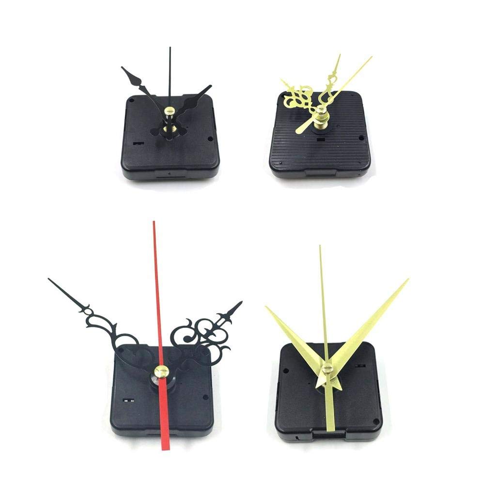 16 Sets Black Quartz Clock Movement Mechanism with Silent Sweep Hands - Battery Operated DIY Wall Clock Motor Kit for Cross Stitch, Repair & Replacement | Perfect for Home Decor, Craft Projects & Wall Clock Maintenance