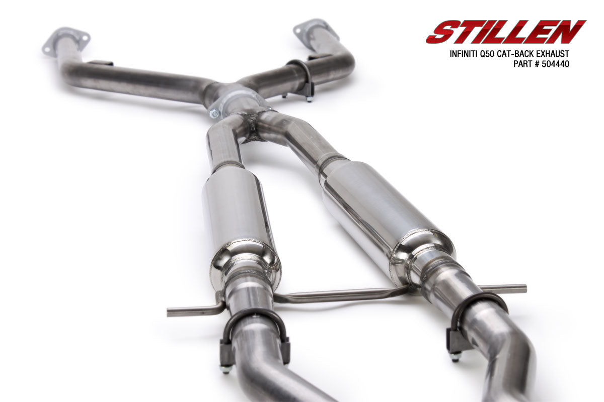 2014-2015 Infiniti Q50 3.7L Stainless Steel Cat-Back Exhaust System 504440 - Performance Upgrade for Enhanced Sound & Power - Perfect for Street Racing & Car Enthusiasts
