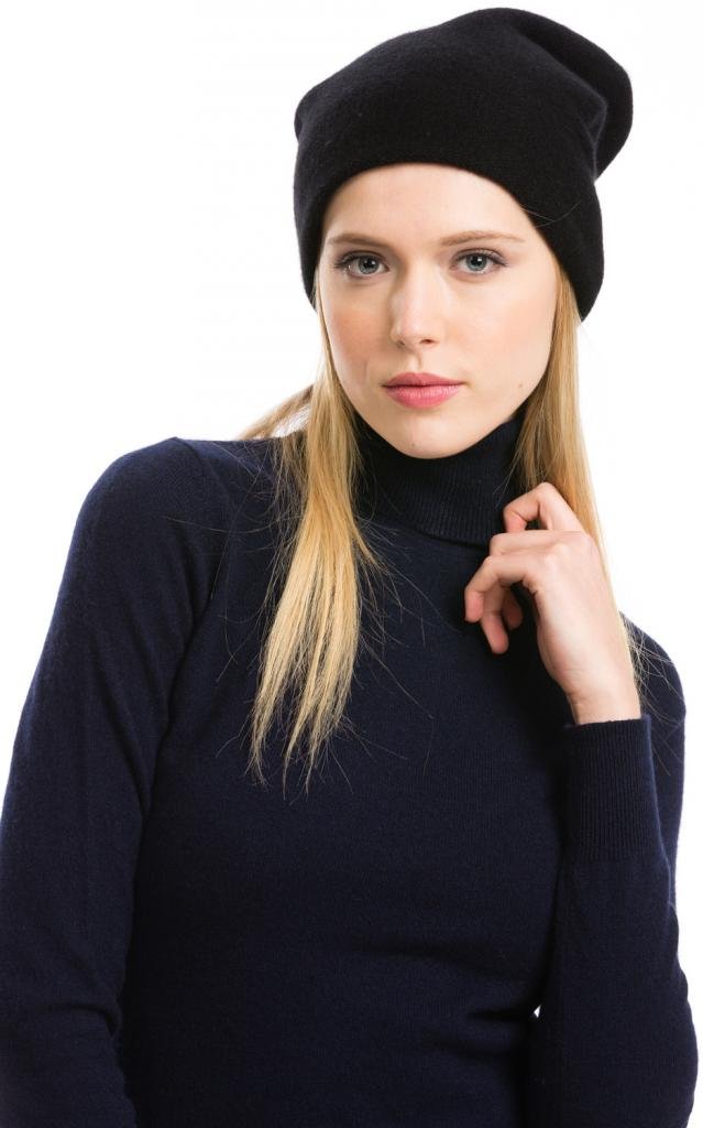 Luxury 100% Cashmere Women's Beanie - Soft Slouchy Winter Hat for Women, Warm Knit Bonnet Hair Cover - Perfect for Cold Weather, Outdoor Activities & Fashion Accessories
