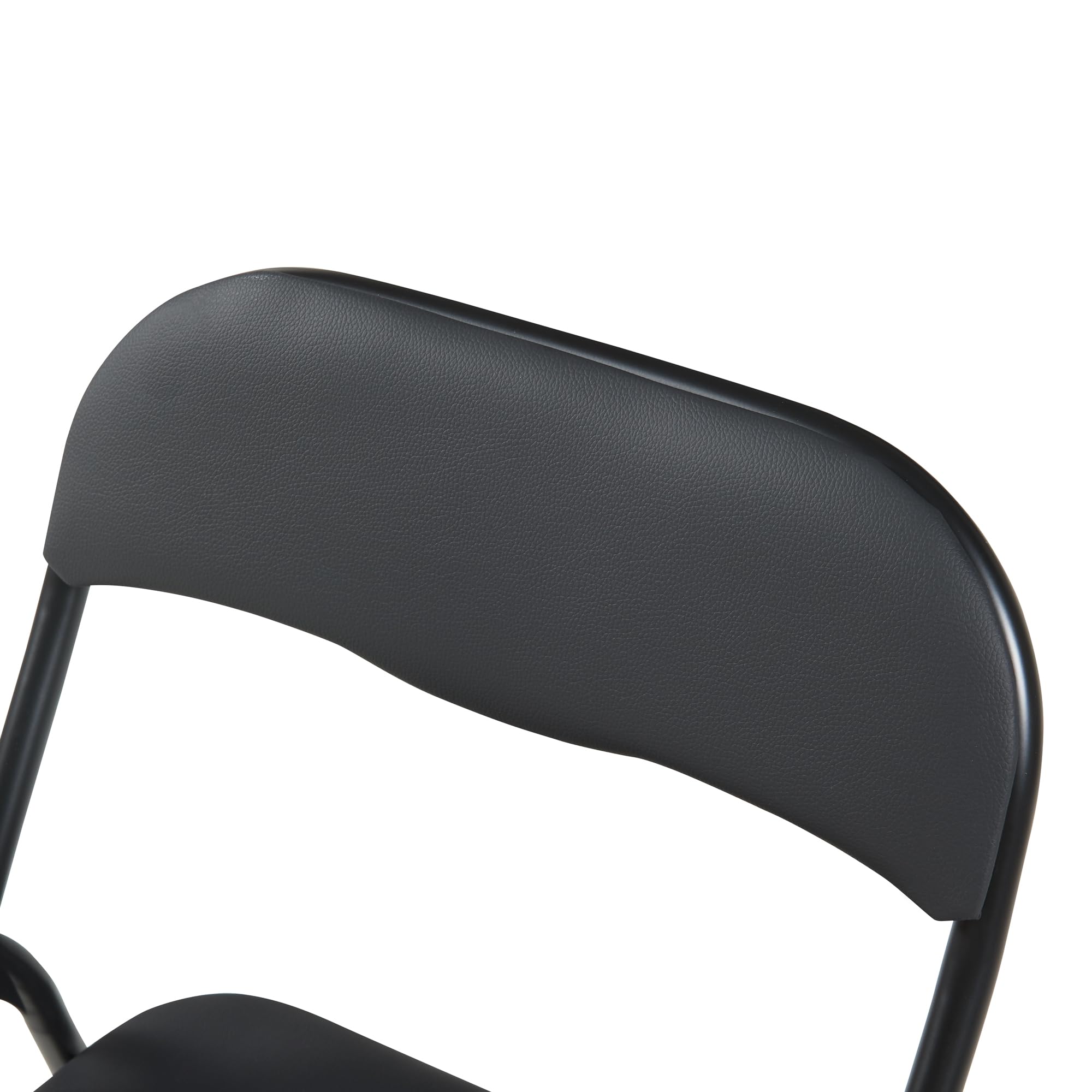 **Panana Folding Chairs with Padded Seat & Back Cushion - Heavy Duty Metal Frame for Home, Office, Patio, Camping & Events - Indoor & Outdoor Foldable Chairs (Black, 4 Pack) - Perfect for Parties, BBQs & Extra Seating**