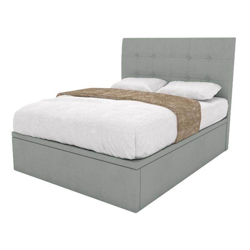 Jaxon Fabric Storage Bed - Under Bed Storage Organizer with Drawers, Queen Size, Gray - Perfect for Small Bedrooms, Dorms & Apartments to Maximize Space
