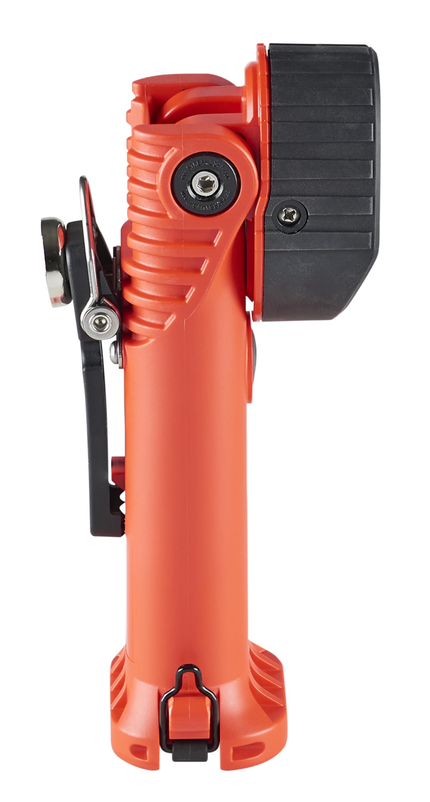 Streamlight 91830 Survivor Pivot 325-Lumen Rechargeable Flashlight - Dual Beam, Right Angle, Magnetic Base & Clip - AC/DC Charging (120V/100V/12V) - Orange Safety Light for Emergency, Camping & Work Scenes