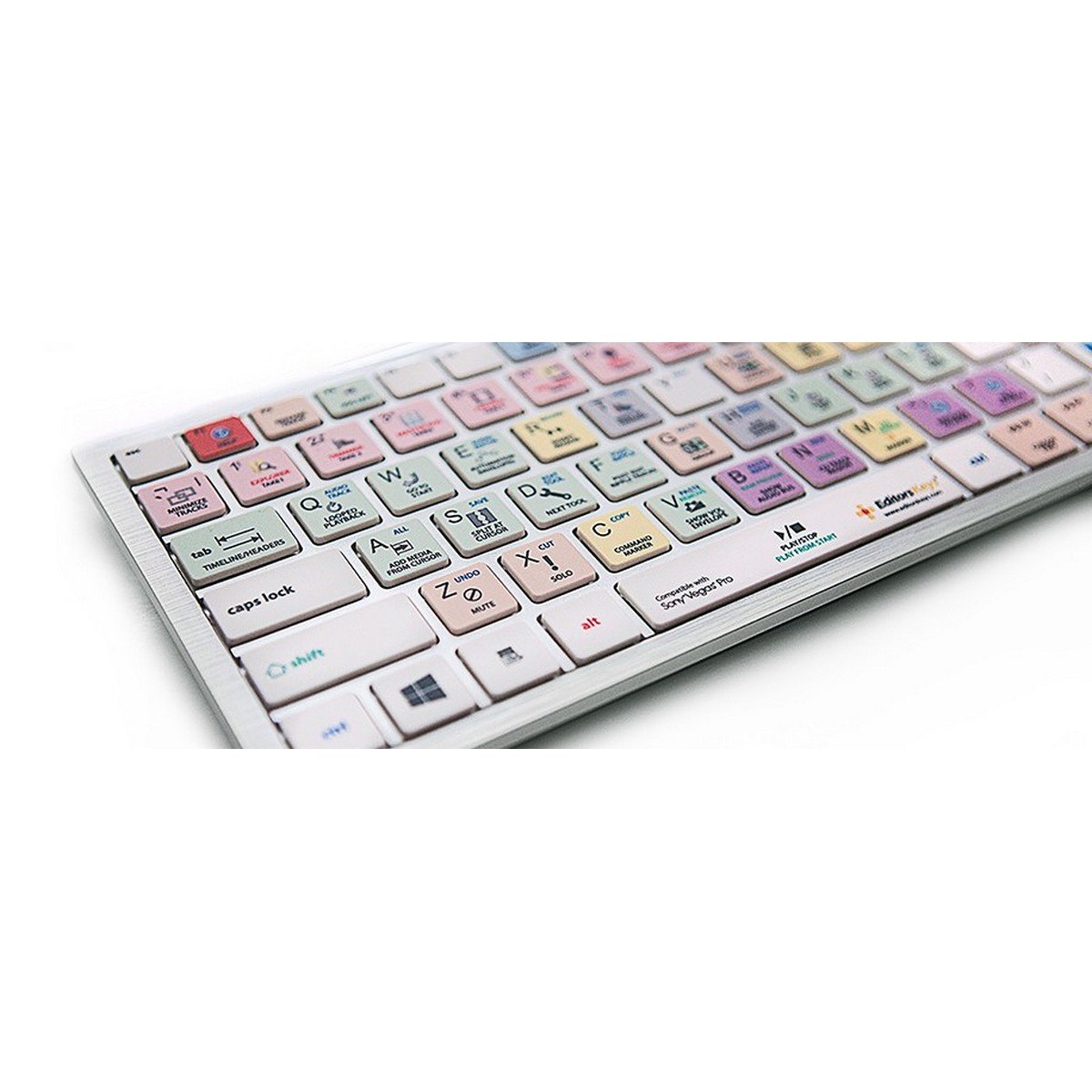 Editors Keys Shortcut Keyboard for Sony Vegas Pro - PC Compatible - Perfect for Video Editing & Content Creation