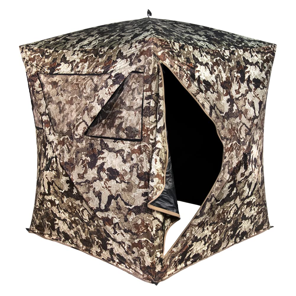 MUDDY MUDDYMuddy Ground Blind 250 - Portable Hunting Blind for Deer & Turkey - Camouflage Concealment Tent for Outdoor Hunting & Wildlife Observation