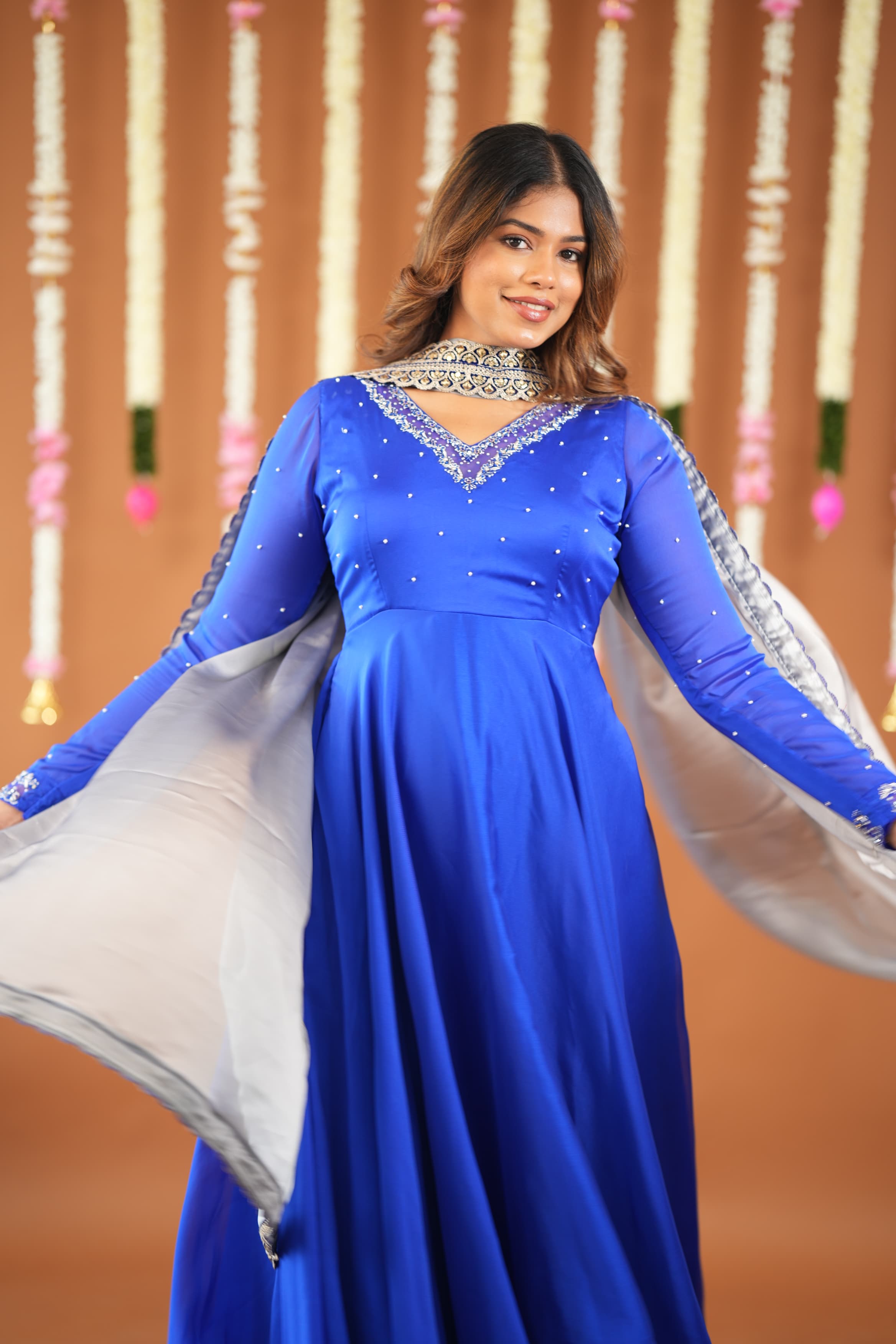 DD623 Sakshi Premium Double Layer Anarkali Kurti - Elegant Indian Ethnic Dress for Women | Perfect for Festivals, Weddings & Special Occasions