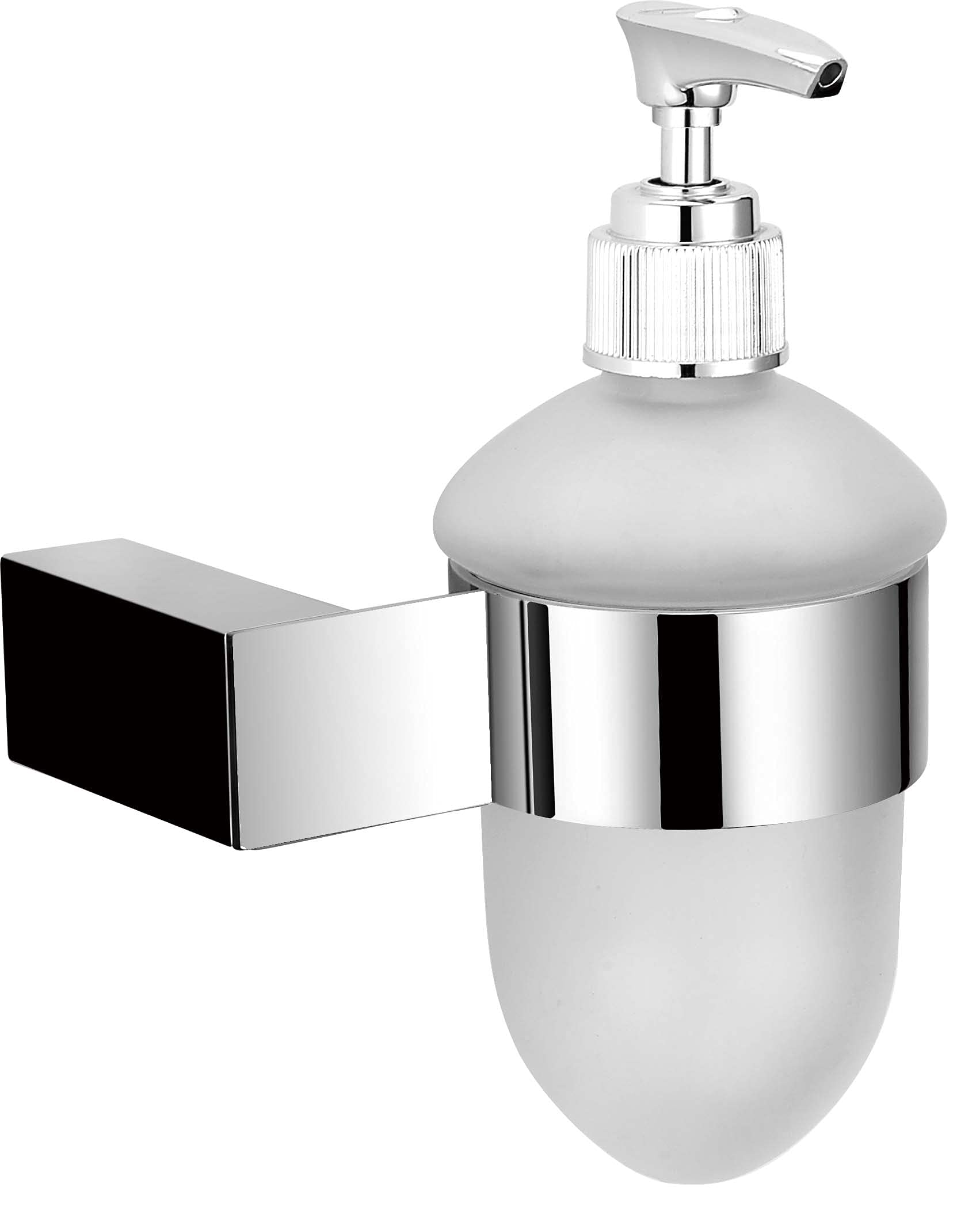 SOUFLO Brass Liquid Soap Dispenser - Elegant Chrome Brushed Nickel Finish for Bathroom, Kitchen & Vanity | Premium Hand Soap Pump for Modern Home Decor