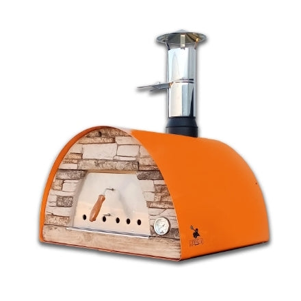 MAXIMUS MOBILE PIZZA OVEN - Portable Outdoor Wood Fired Pizza Maker for Camping, Backyard & Tailgating - New Orange Color
