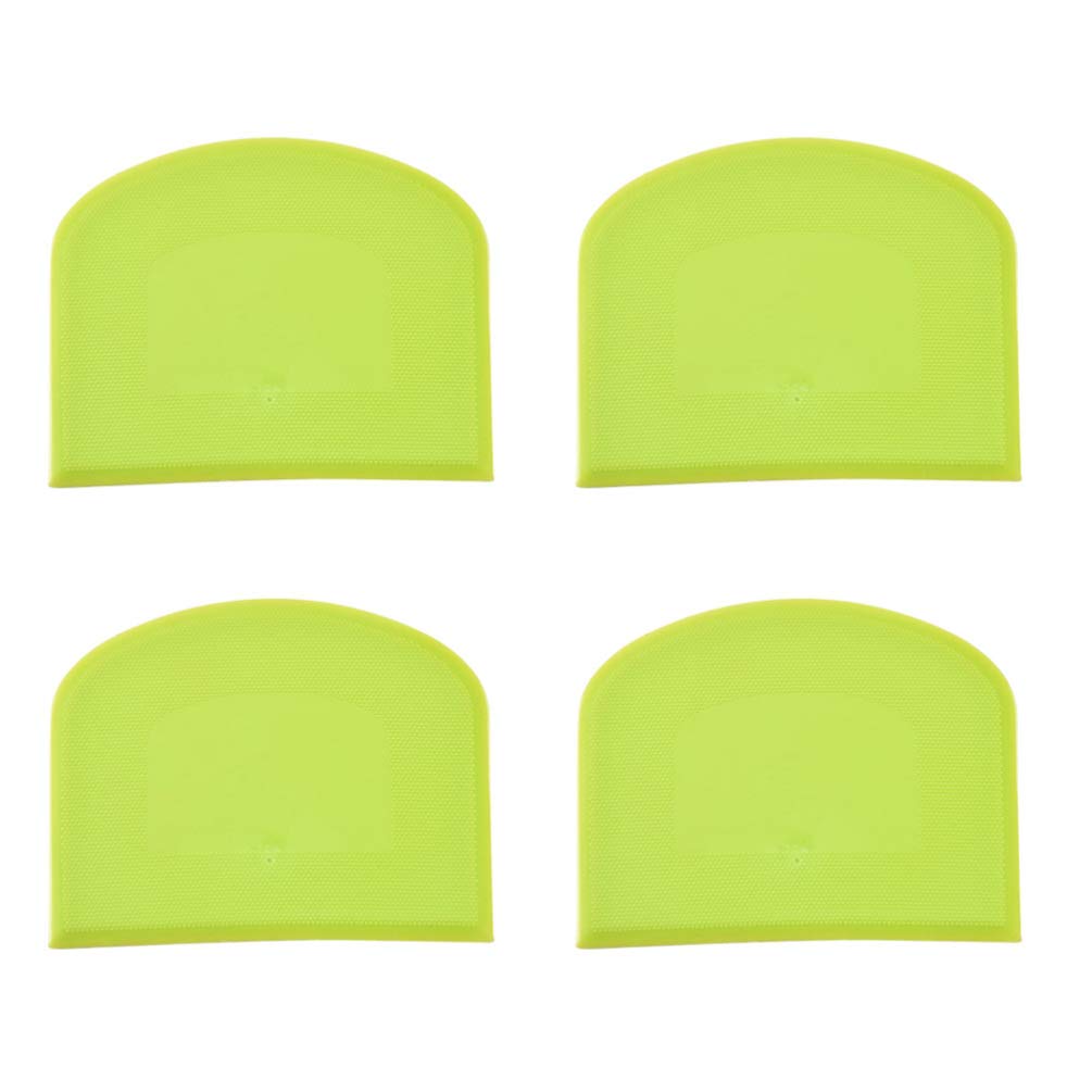 UPKOCH 4pc Plastic Dough Cutters - Cake Scraper & Butter Spreader for Baking & Cooking