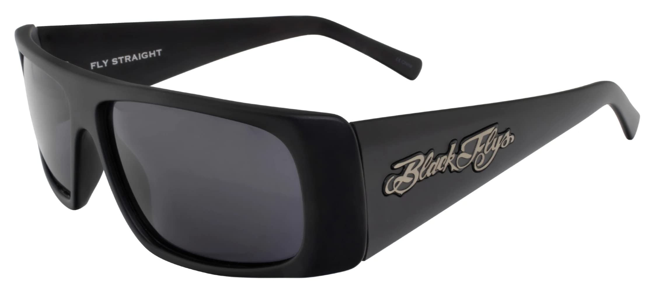 Black Flys Men's Fly Straight Polarized Sunglasses - UV Protection Aviator Style for Driving, Outdoor & Fashion