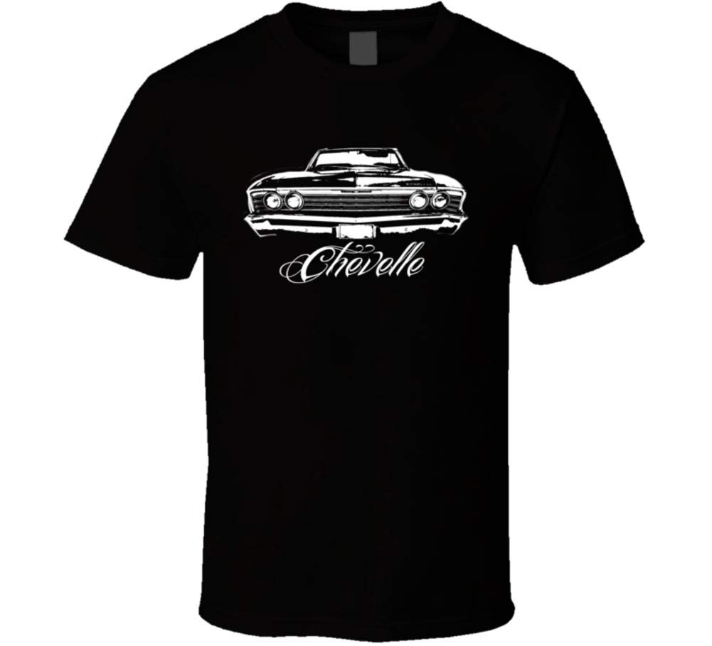 1967 Chevelle Convertible Grill View Black T-Shirt | Vintage Car Enthusiast Tee | Perfect for Car Shows & Casual Wear