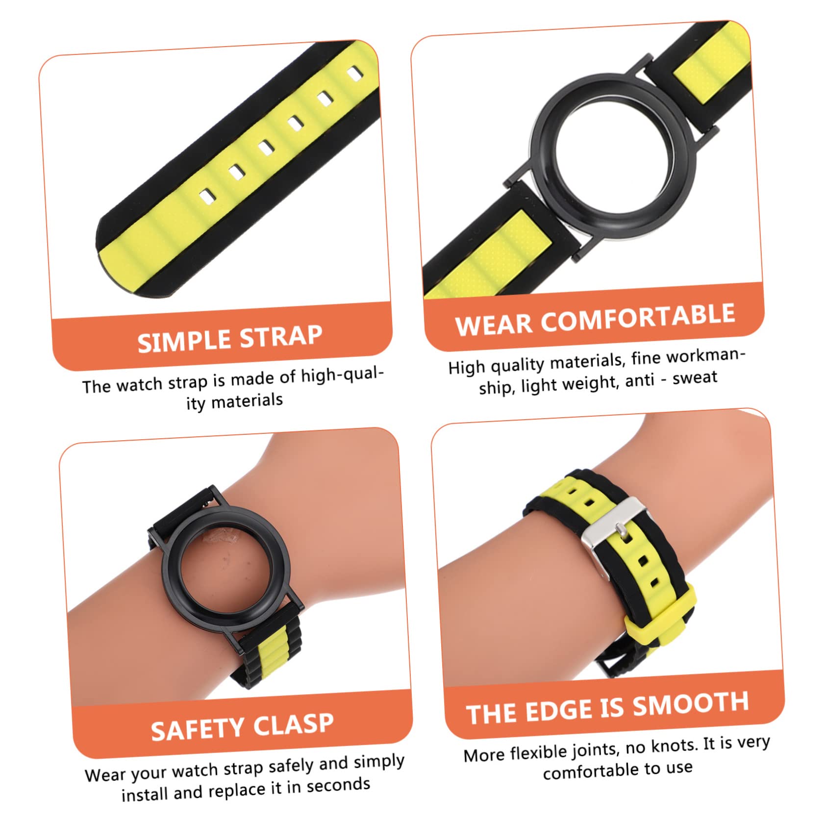 HOMOCONO Silicone Watch Band Cover - Durable Strap Protector for Fitness Tracking Watches - Perfect for Running, Swimming & Outdoor Activities