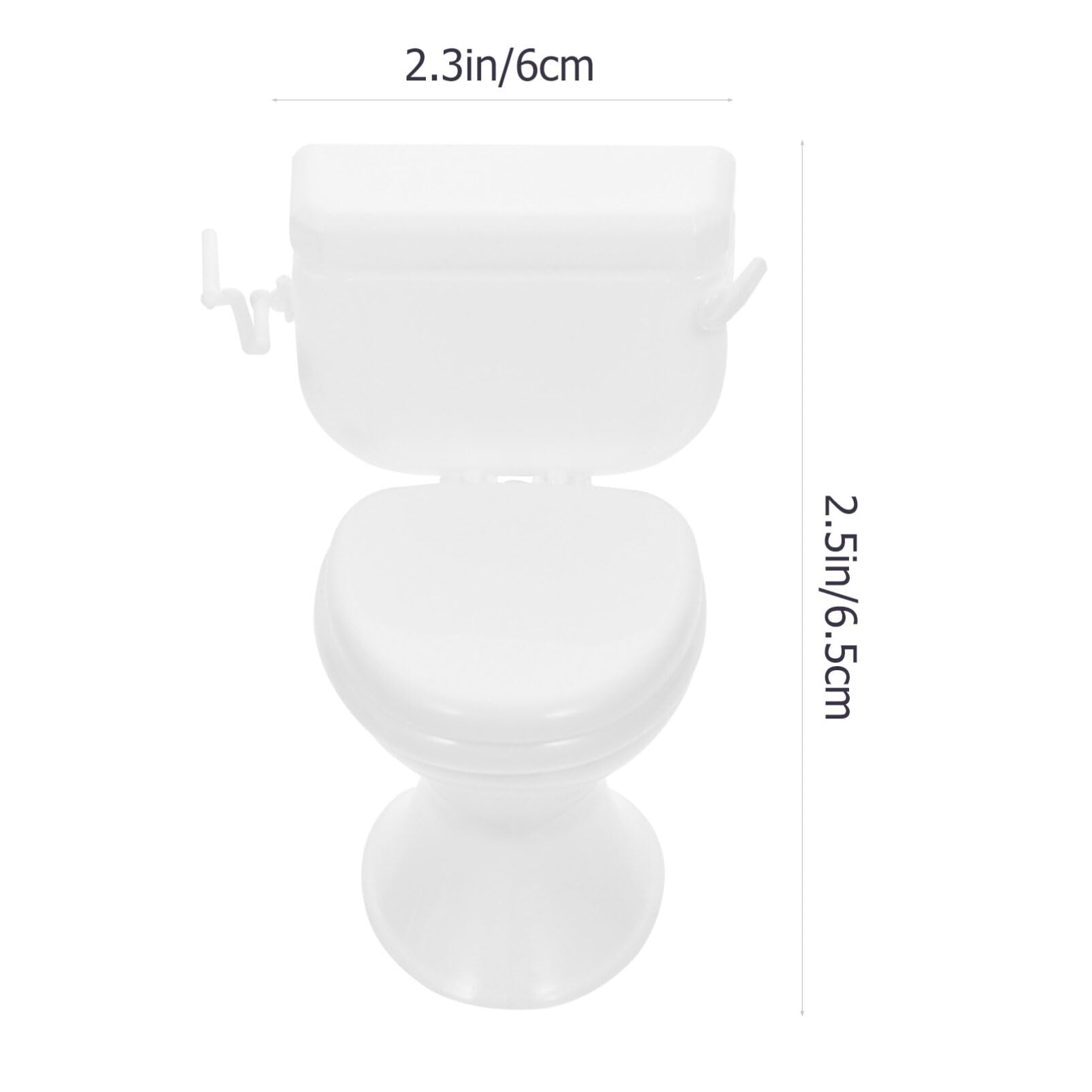 SAFIGLE 2Pcs Miniature Toilet Set - Tiny Dollhouse Bathroom Furniture Models for DIY Miniature House, Baby Shower Decor & Fairy Garden Accessories - Perfect for Dollhouse, Fairy Garden & Miniature Scene Displays