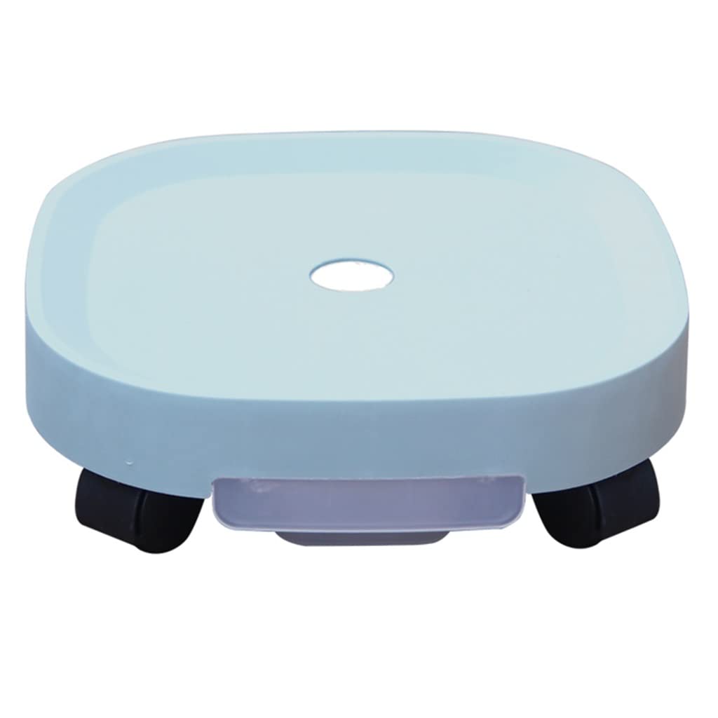 Heavy Duty Square Plastic Plant Caddy with Wheels & Hidden Casters - Rolling Plant Stand with Drawer & Water Storage Box for Indoor/Outdoor Plants | Perfect for Moving Large Potted Plants on Patio, Deck or Garden