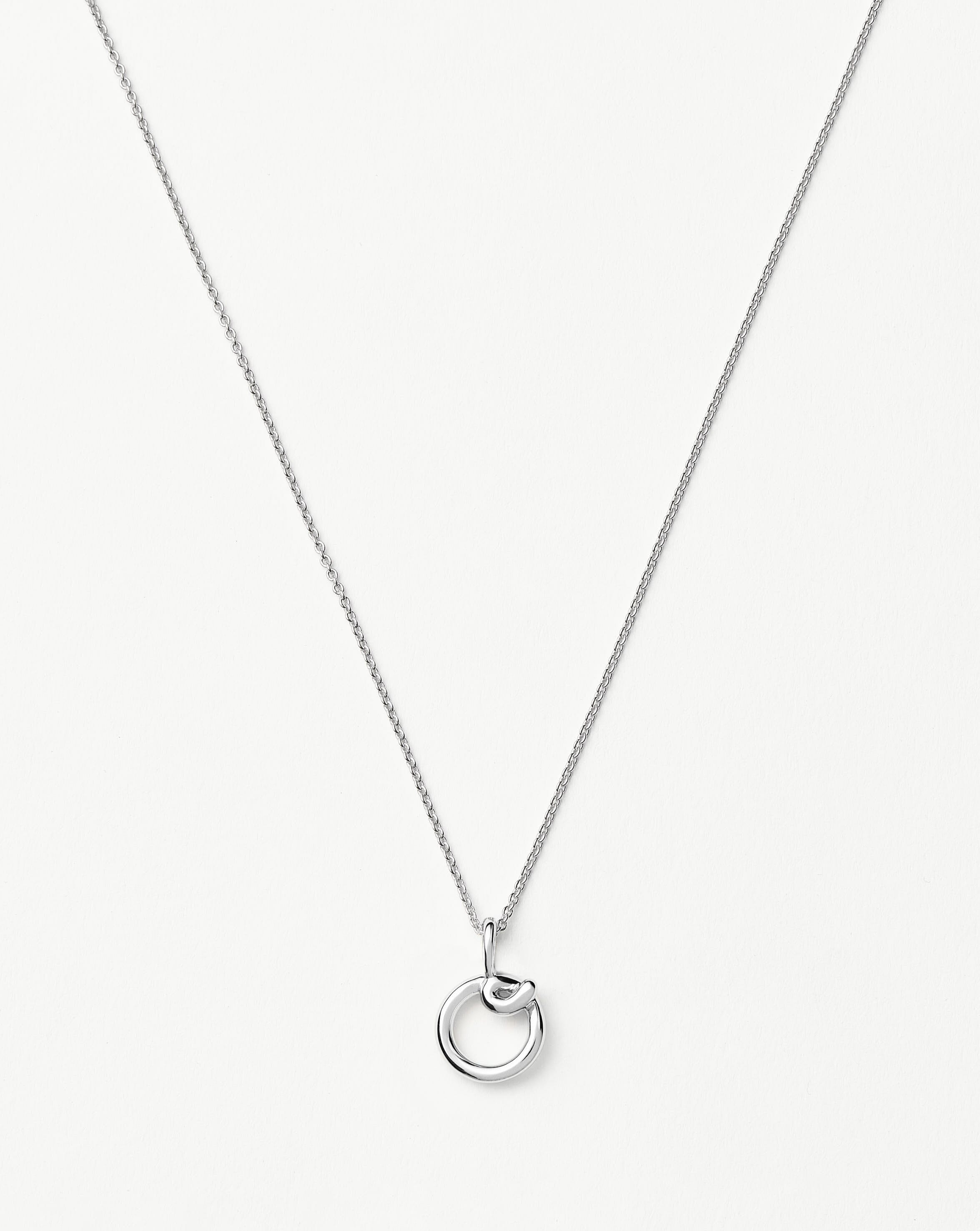 Curly Molten Mini Initial Necklace | Personalized Sterling Silver Jewelry for Women | Perfect Gift for Birthday, Anniversary & Valentine's Day
