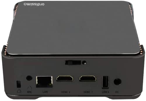 Ordissimo Mini Desktop PC Luna 2 - User Friendly Computer with Intuitive Interface & Simplified Keyboard - Compatible with All Screens - Includes Wireless Mouse - Energy Efficient for Home Office & Personal Use - Perfect for Remote Work, Online Learning & Small Business - Black