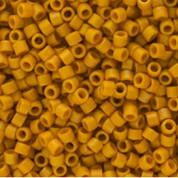 11/0 Delica Beads #2302 - Frosted Glazed Rainbow Yellow Glass Seed Beads (5.2g) for Jewelry Making, DIY Crafts, and Beading Projects