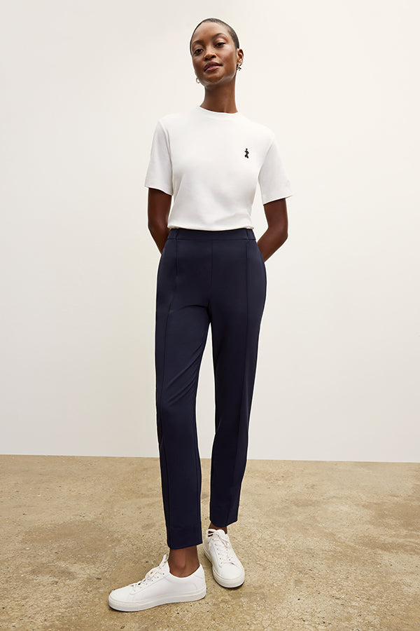 Colby Travel Pants for Men - OrigamiTech Stretch Wrinkle-Free Dark Navy Chinos - Perfect for Business Trips, Commuting & Casual Wear