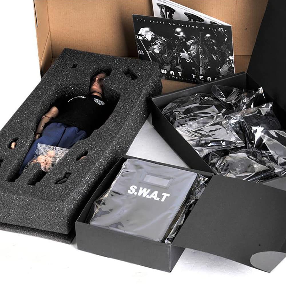 12 Inch SWAT Soldier Action Figure Set with Accessories - Military Collectible Toy for Boys & Adults - Perfect for Display, Gifting, and Role-Playing Scenes