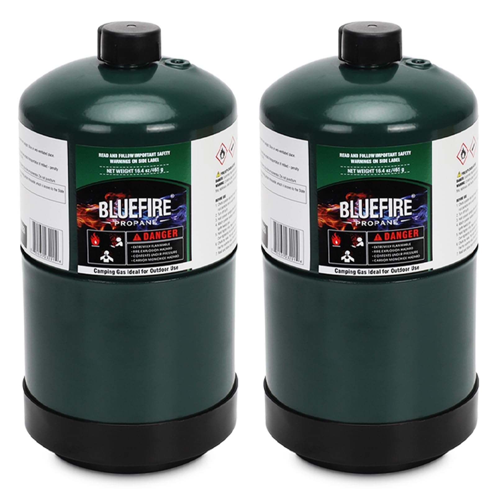 1lb Propane Tank Pack of 2 - Portable Camping Propane Canister for Stove, Torch, Lamp & Heater | Ideal for Outdoor Cooking, Backpacking & Emergency Preparedness