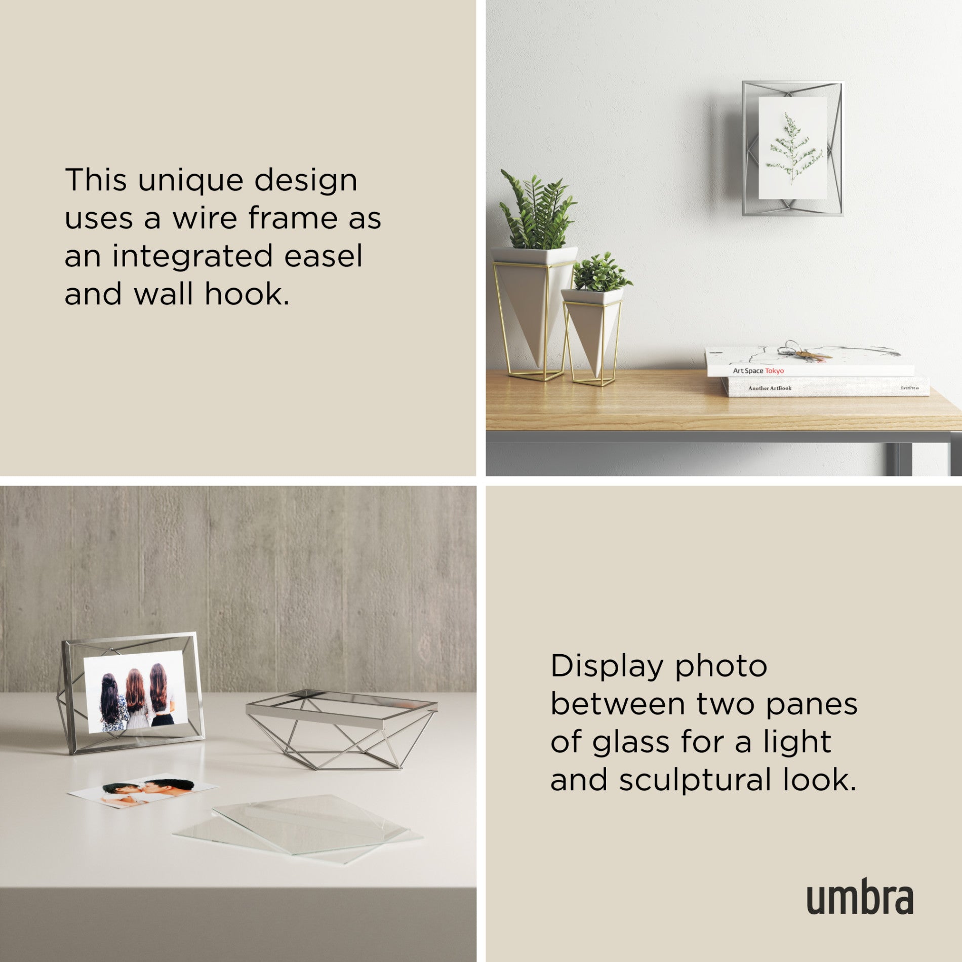 Prisma Picture Frame - Elegant Modern Photo Display for Wall & Tabletop - Perfect for Home Decor, Office, and Gift Giving