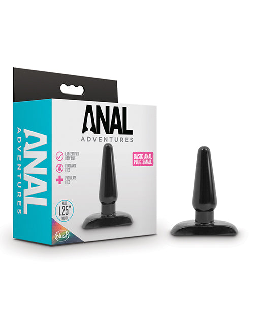 Premium Small Black Anal Plug for Beginners - Comfortable & Discreet Anal Training Toy for Men & Women - Perfect for Solo Play & Couples Exploration
