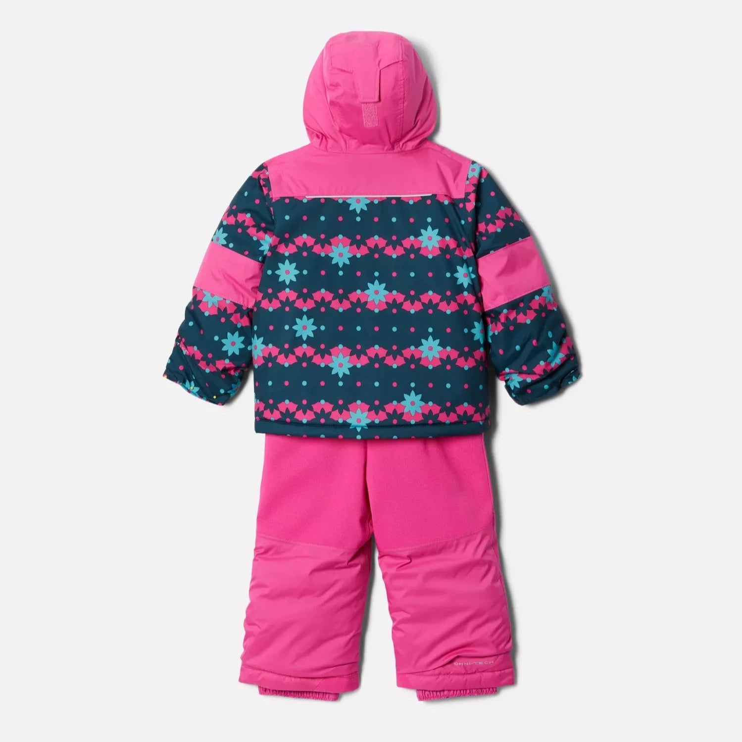 Columbia Night Wave Daisydot/Pink Ice Mighty Mogul Set - Women's Waterproof Ski Jacket & Pants Outfit for Winter Sports & Mountain Adventures