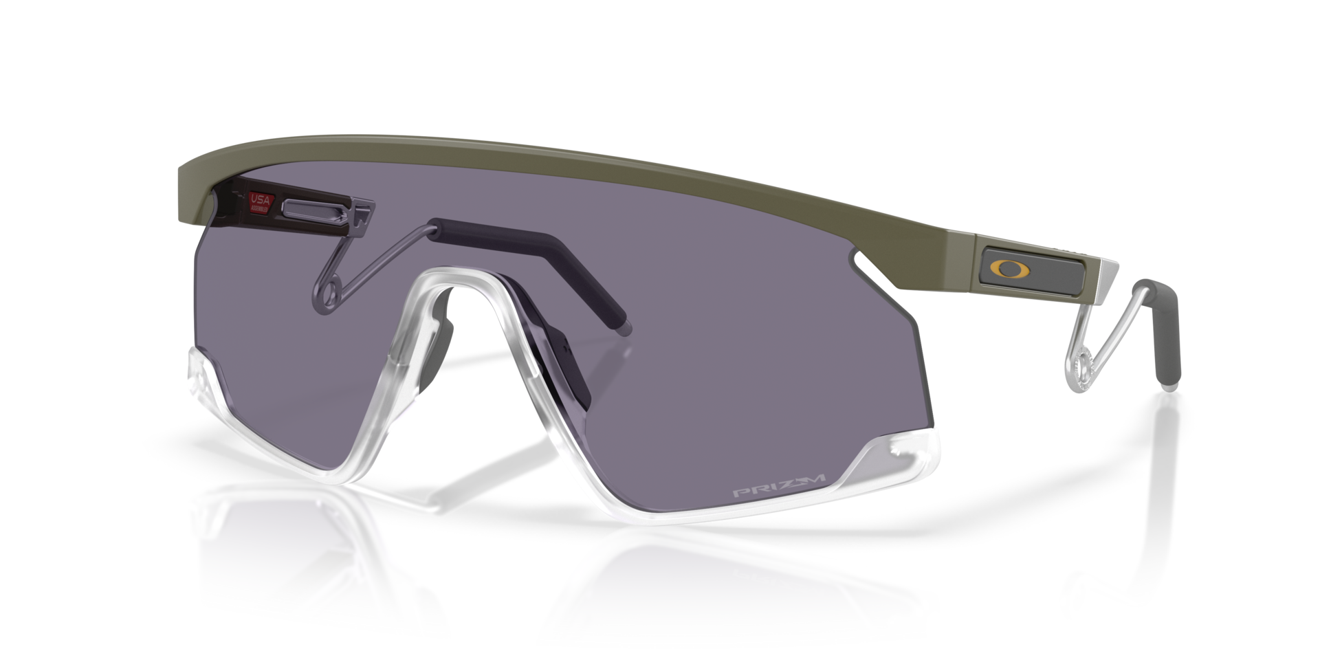 BXTR METAL Matte Moss / Prizm Grey Sunglasses - Polarized Sports & Outdoor Shades for Running, Cycling, and Driving