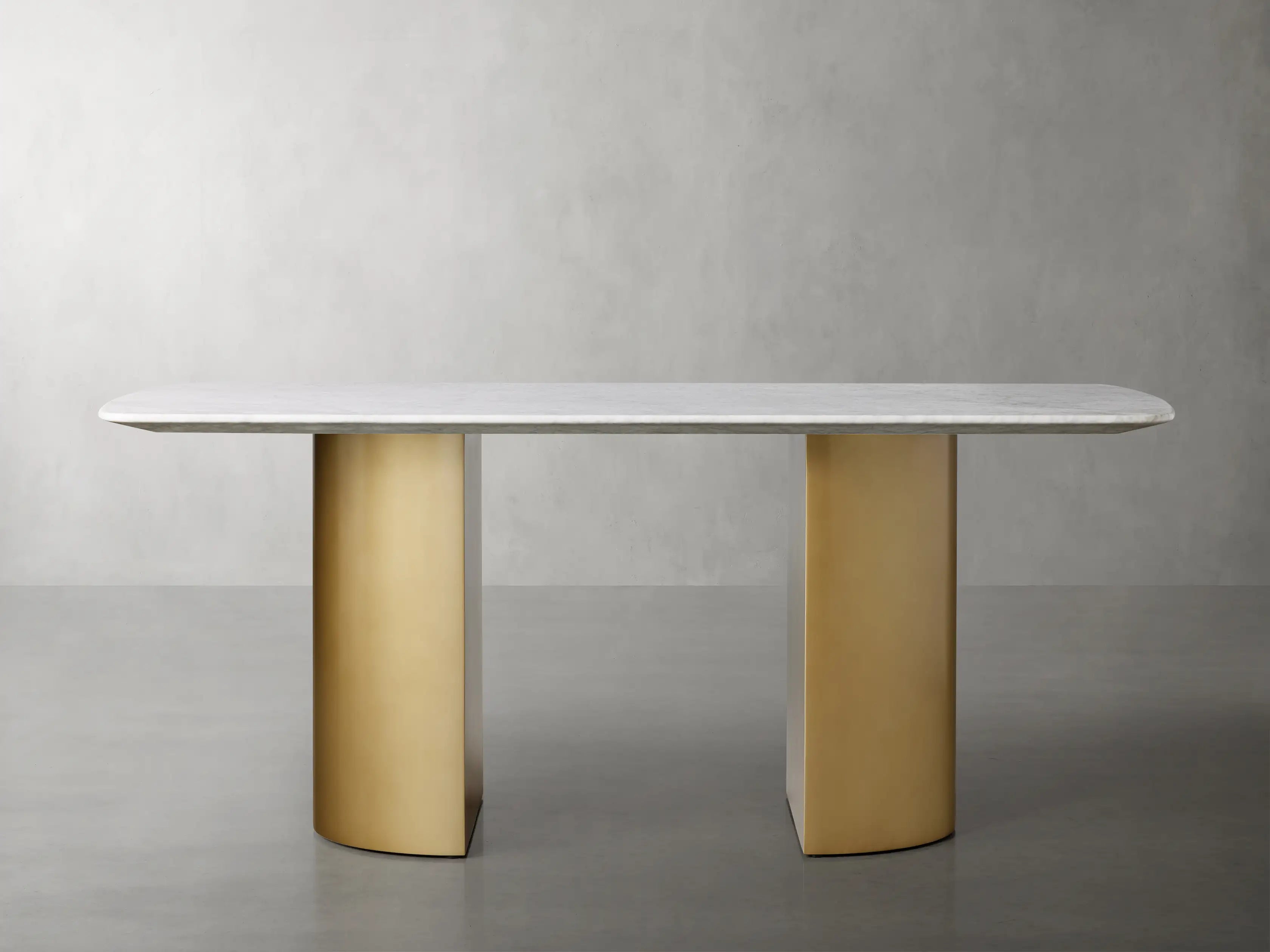 Saint Germain Stone Dining Table with Dauphine Base - Elegant Marble Top Dining Table for Modern Home, Perfect for Dinner Parties & Family Gatherings