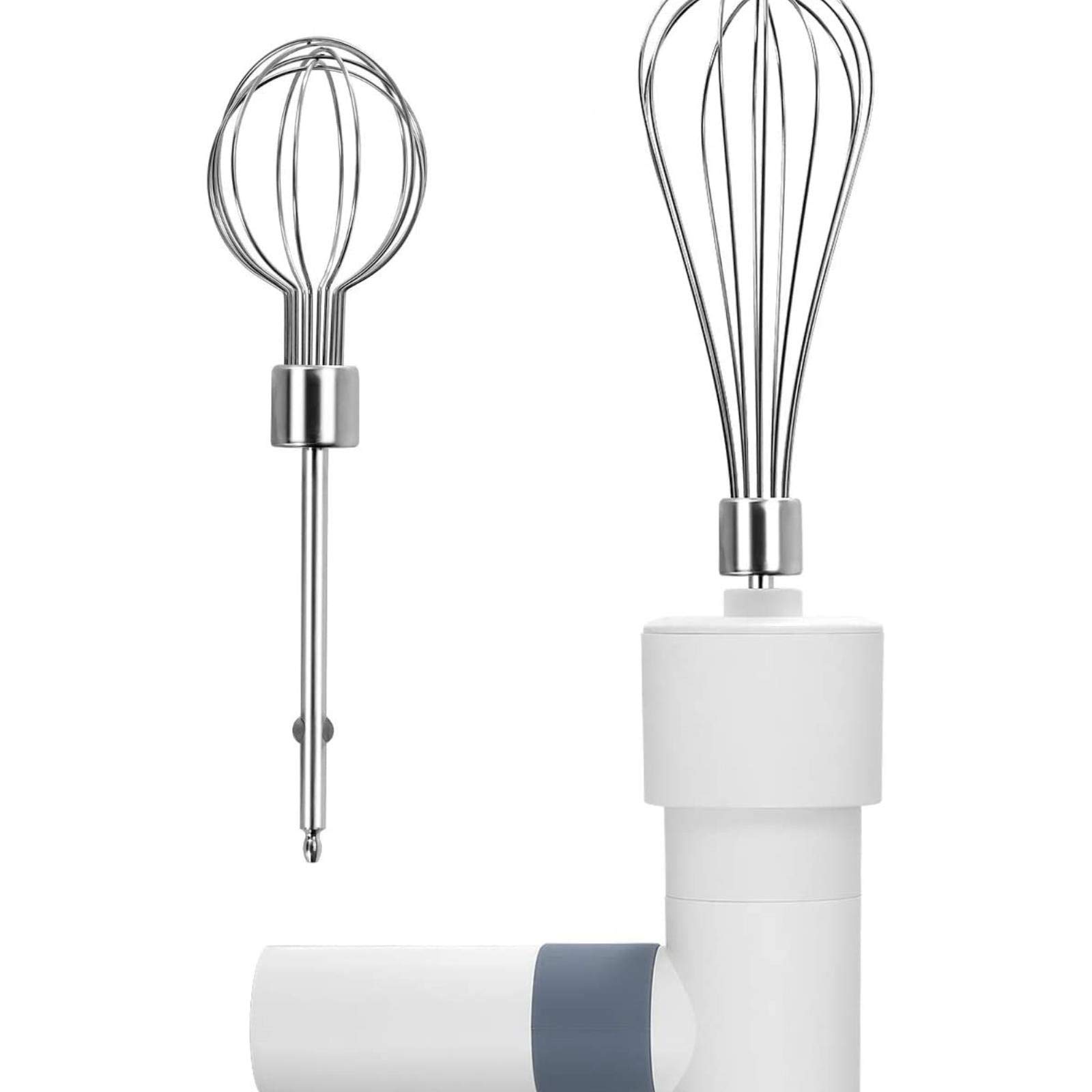 **Rechargeable Handheld Electric Mixer - Lightweight Stainless Steel Egg Whisk with Attachments for Baking, Cooking & Smoothies | Battery-Powered Kitchen Blender**