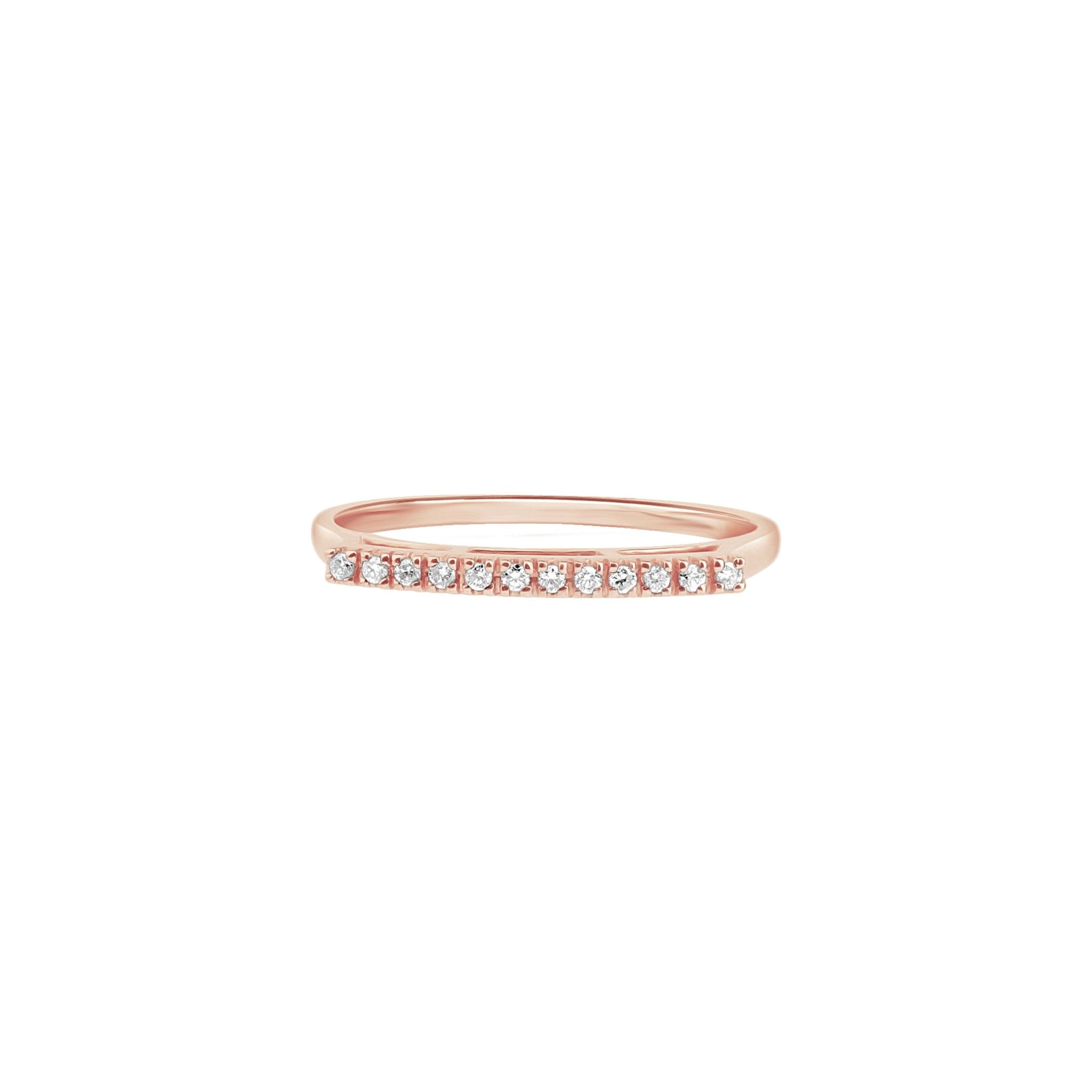 14K Rose Gold Diamond Eternity Ring for Women - Elegant Wedding Band, Anniversary Gift, or Everyday Jewelry for Special Occasions